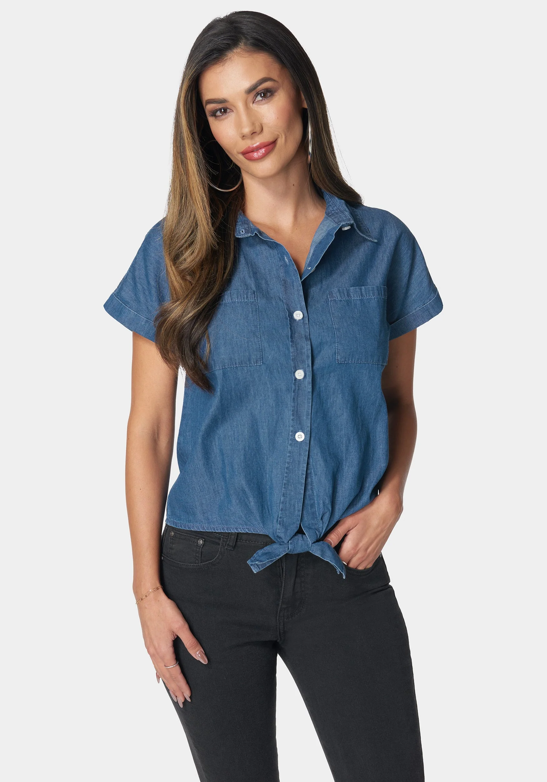 10437-the-tie-front-denim-shirt-1.webp The Tie Front Denim Shirt