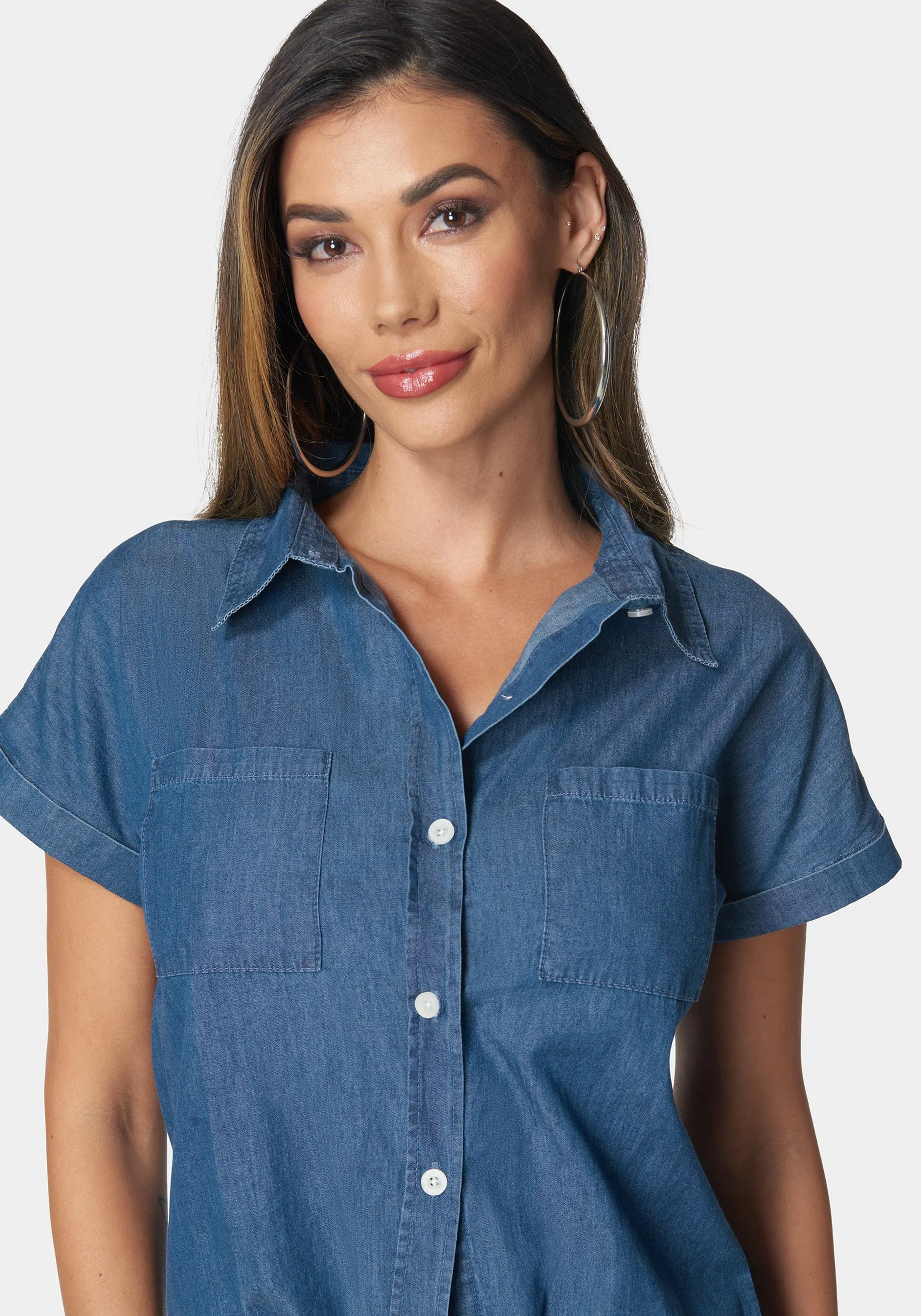 The Tie Front Denim Shirt