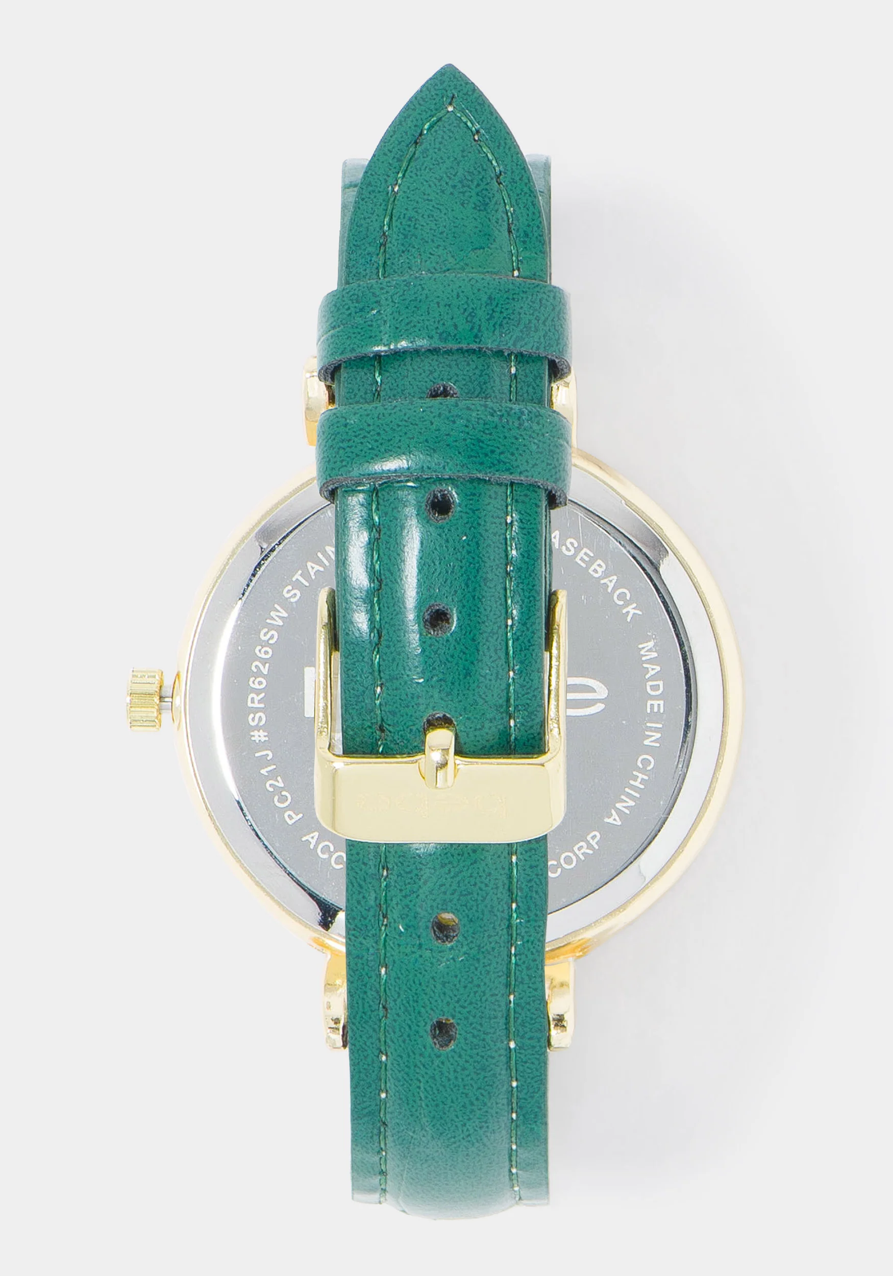 Croco Strap Crystal Watch