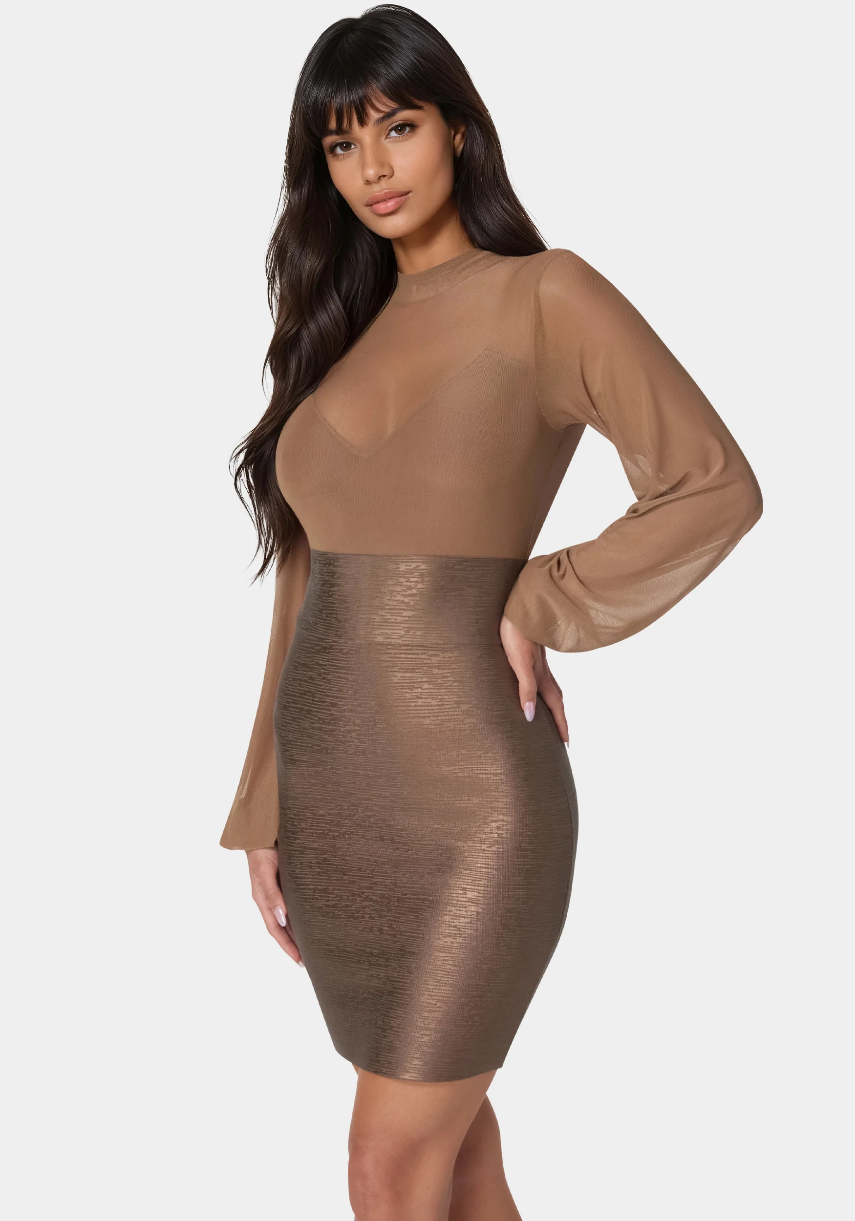 107-bandage-sparkle-skirt-dress-2.webp Bandage Sparkle Skirt Dress