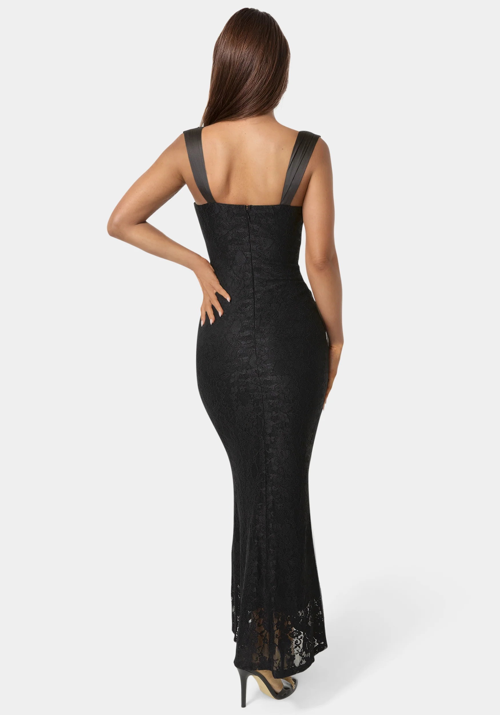 Lace Bustier Midi Dress