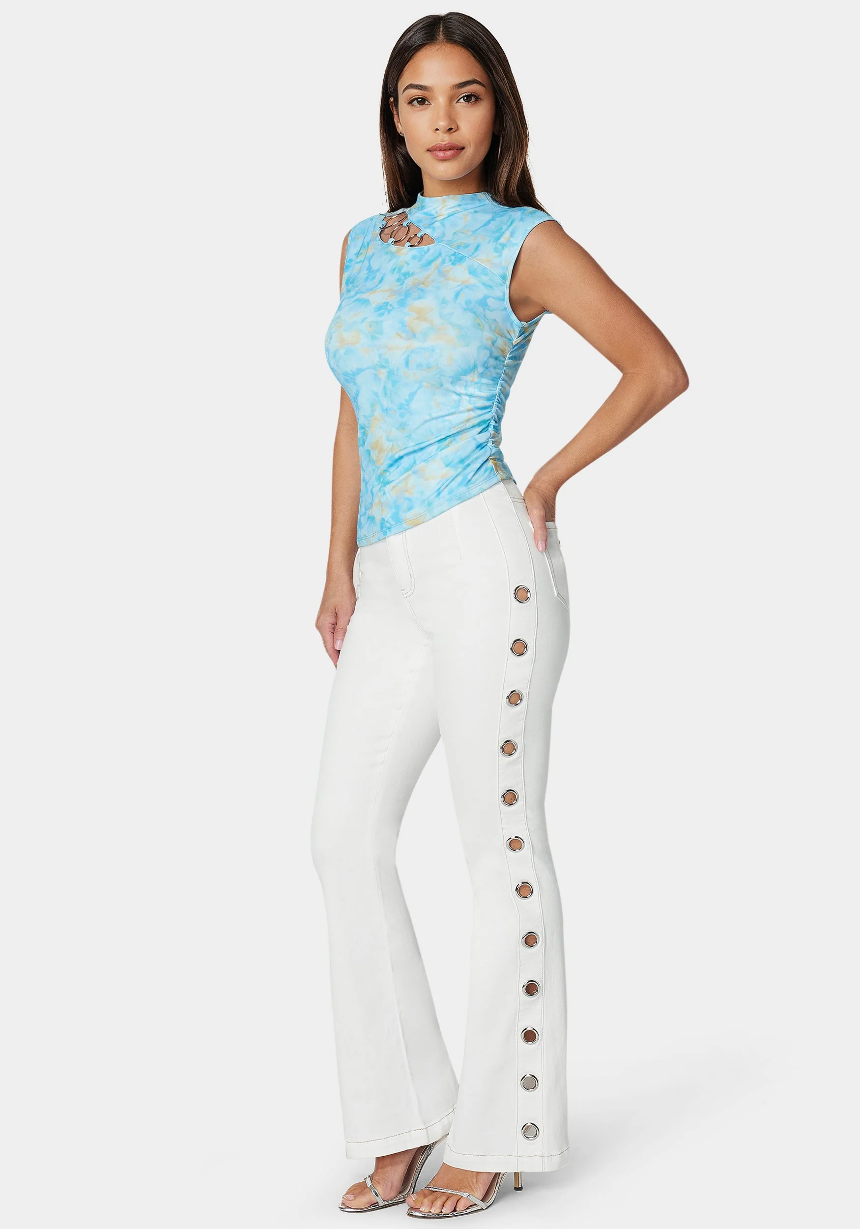 10831-white-high-waist-flared-grommet-jeans-2.webp White High Waist Flared Grommet Jeans
