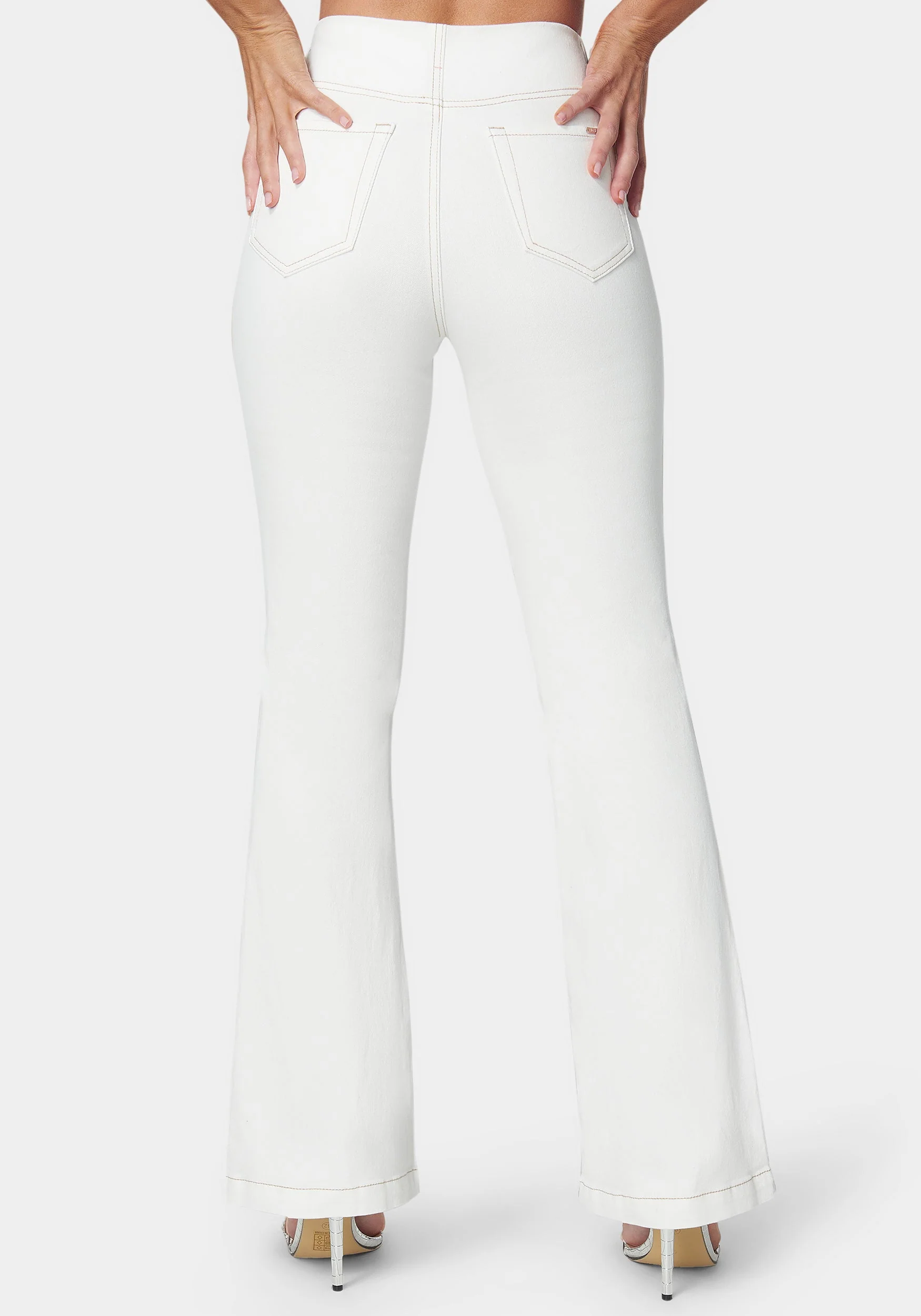 10831-white-high-waist-flared-grommet-jeans-3.webp White High Waist Flared Grommet Jeans