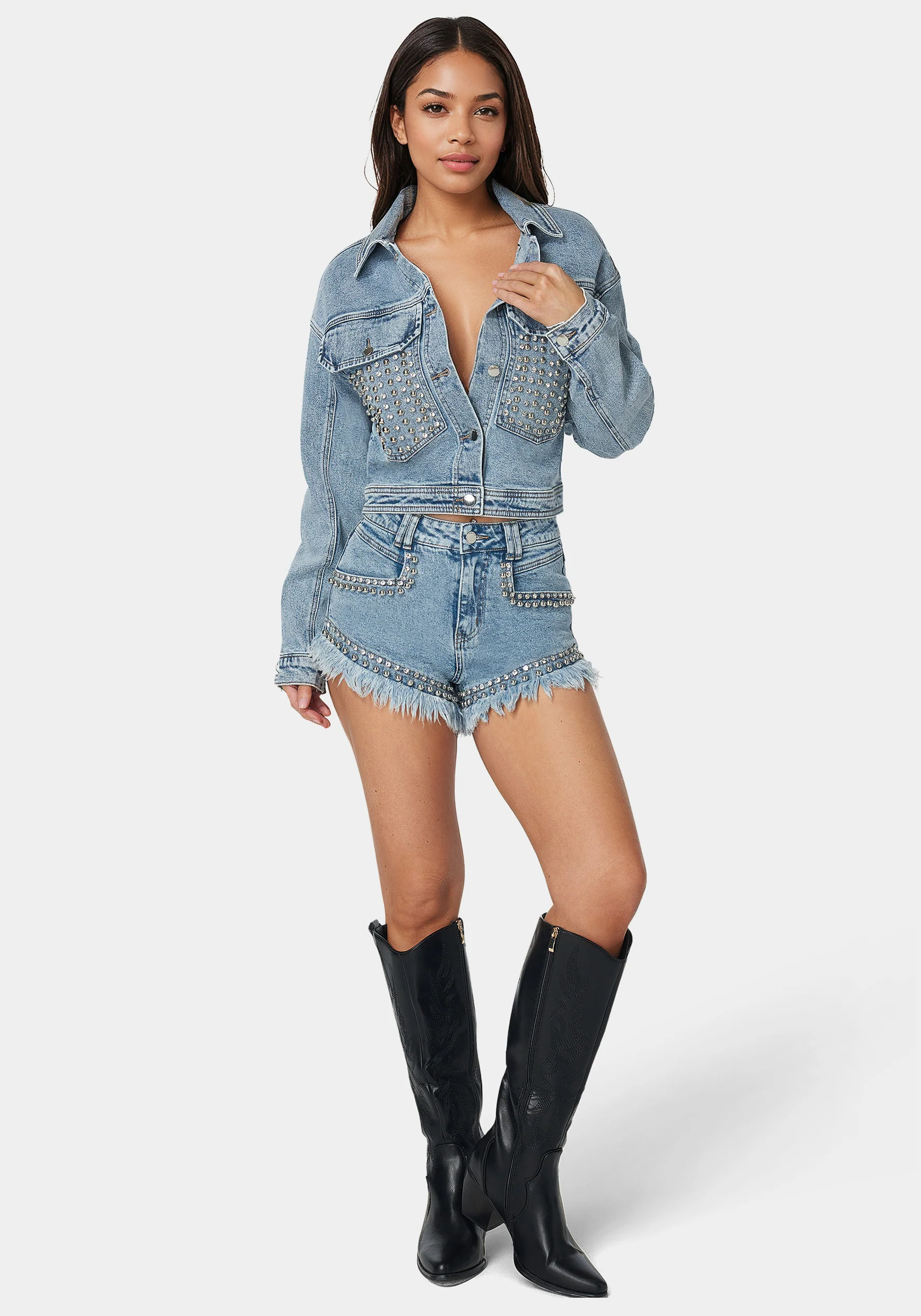 Studded Denim Jacket
