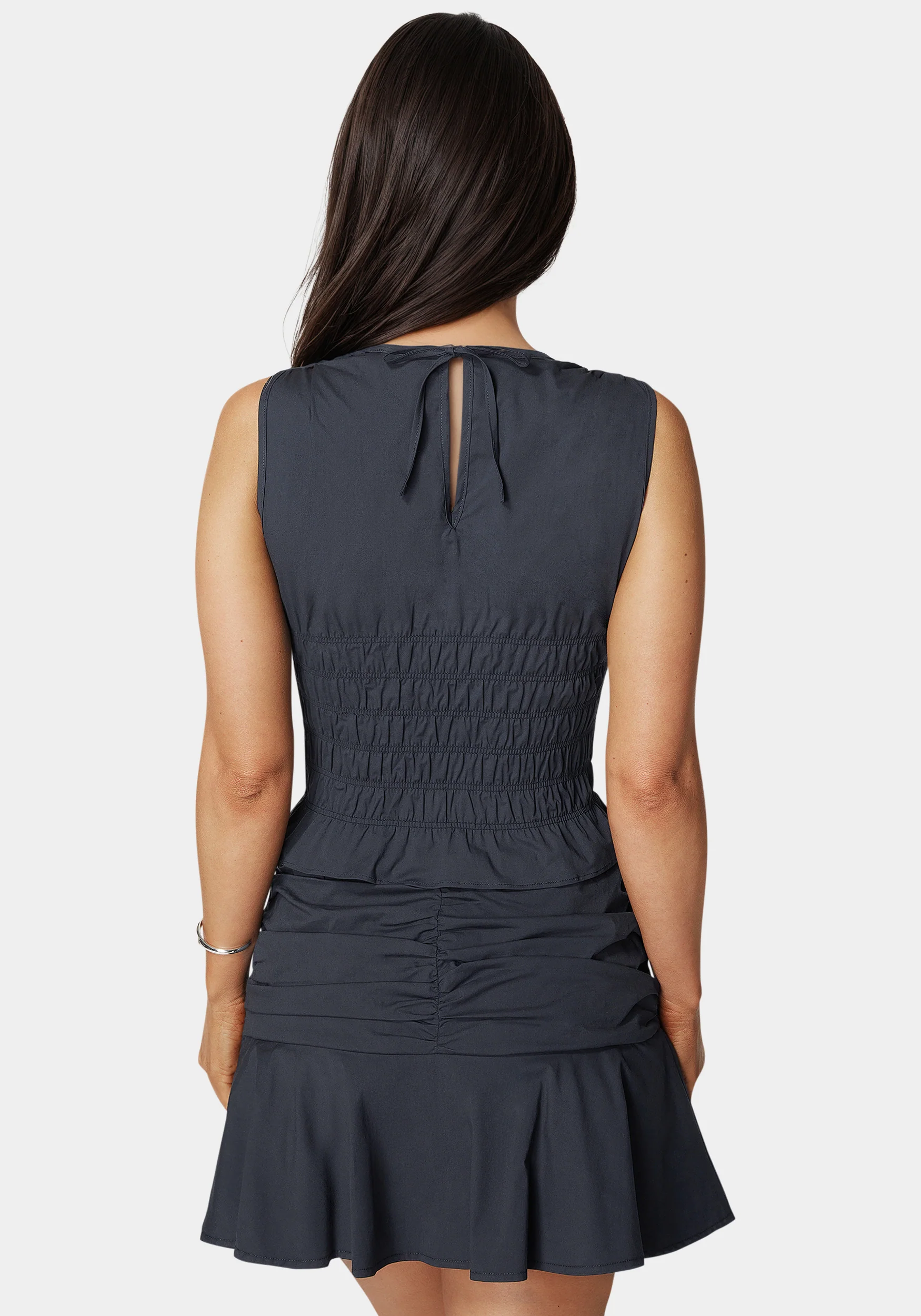 Ruched Ruffle Top