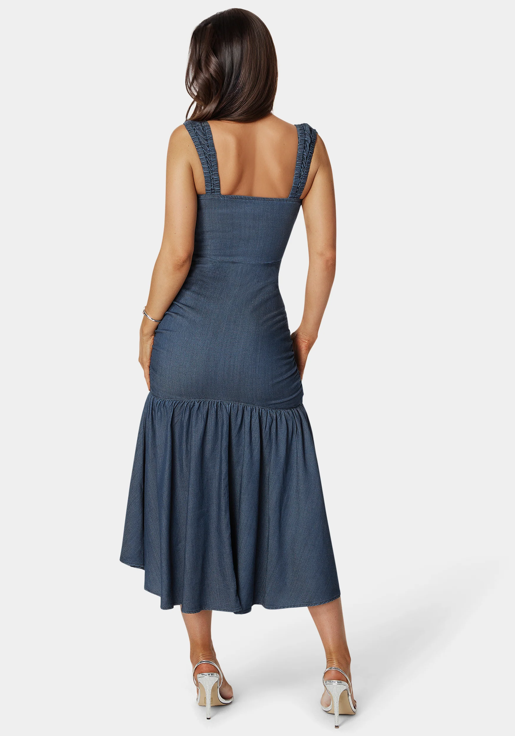 11086-ruched-denim-dress-2.webp Ruched Denim Dress