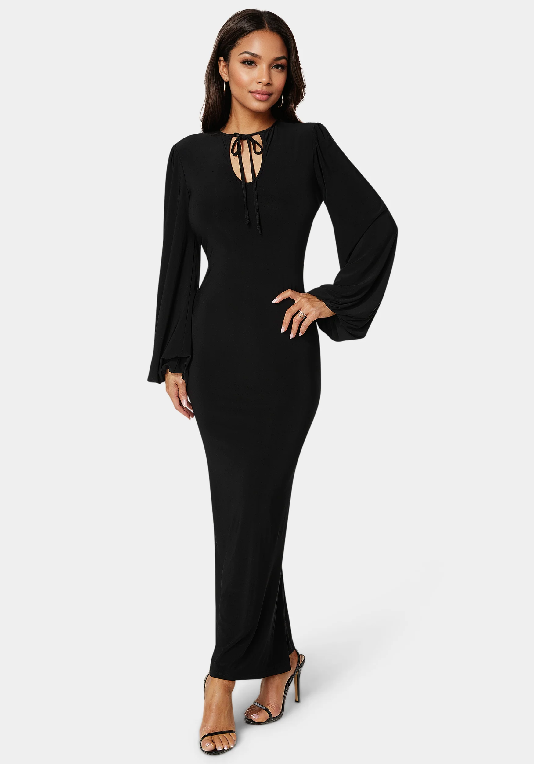 11261-poet-sleeve-tie-neck-maxi-dress-1.webp Poet Sleeve Tie Neck Maxi Dress