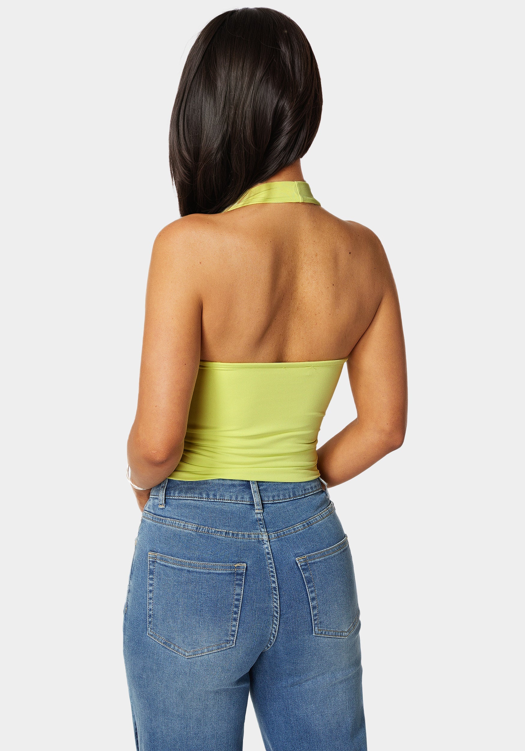 Halter Drape Embellished Top