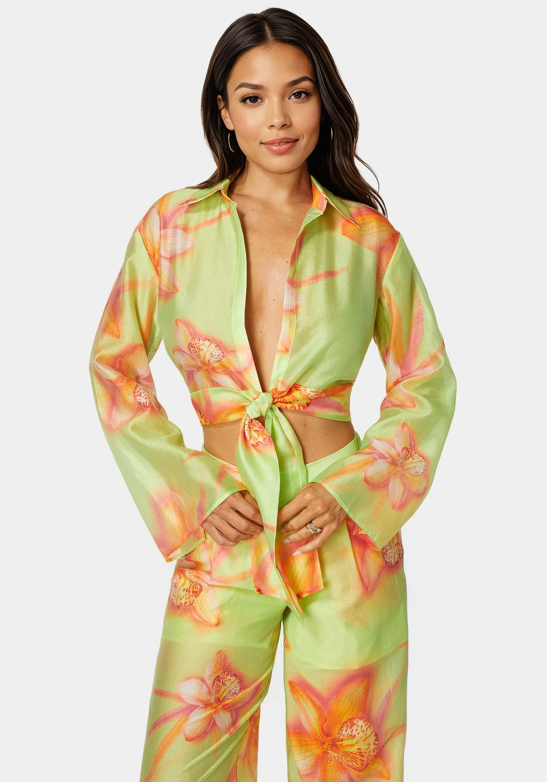 11411-front-tie-flowy-blouse-1.webp Front Tie Flowy Blouse