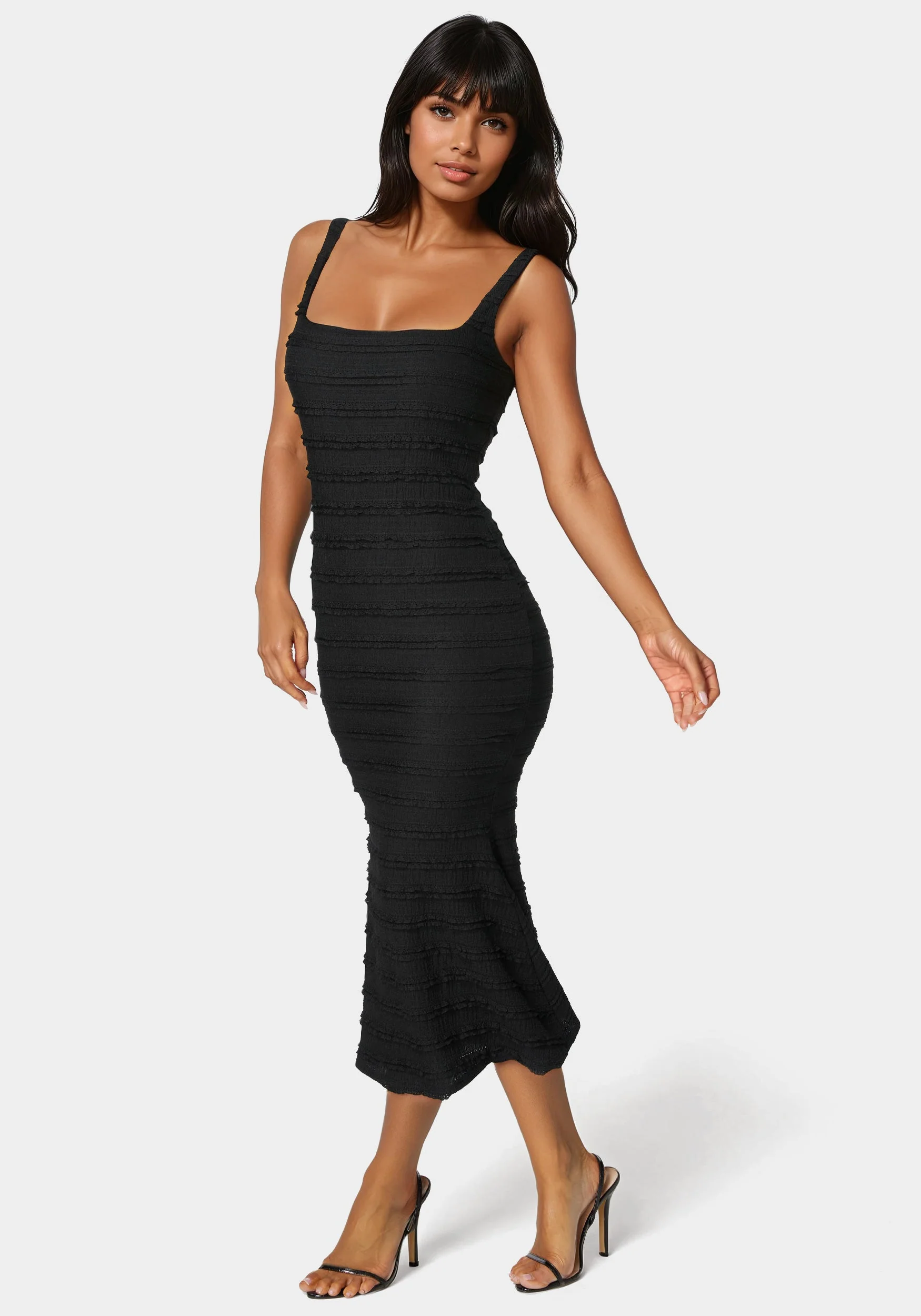 11462-square-neck-fluted-hem-midi-dress-2.webp Square Neck Fluted Hem Midi Dress