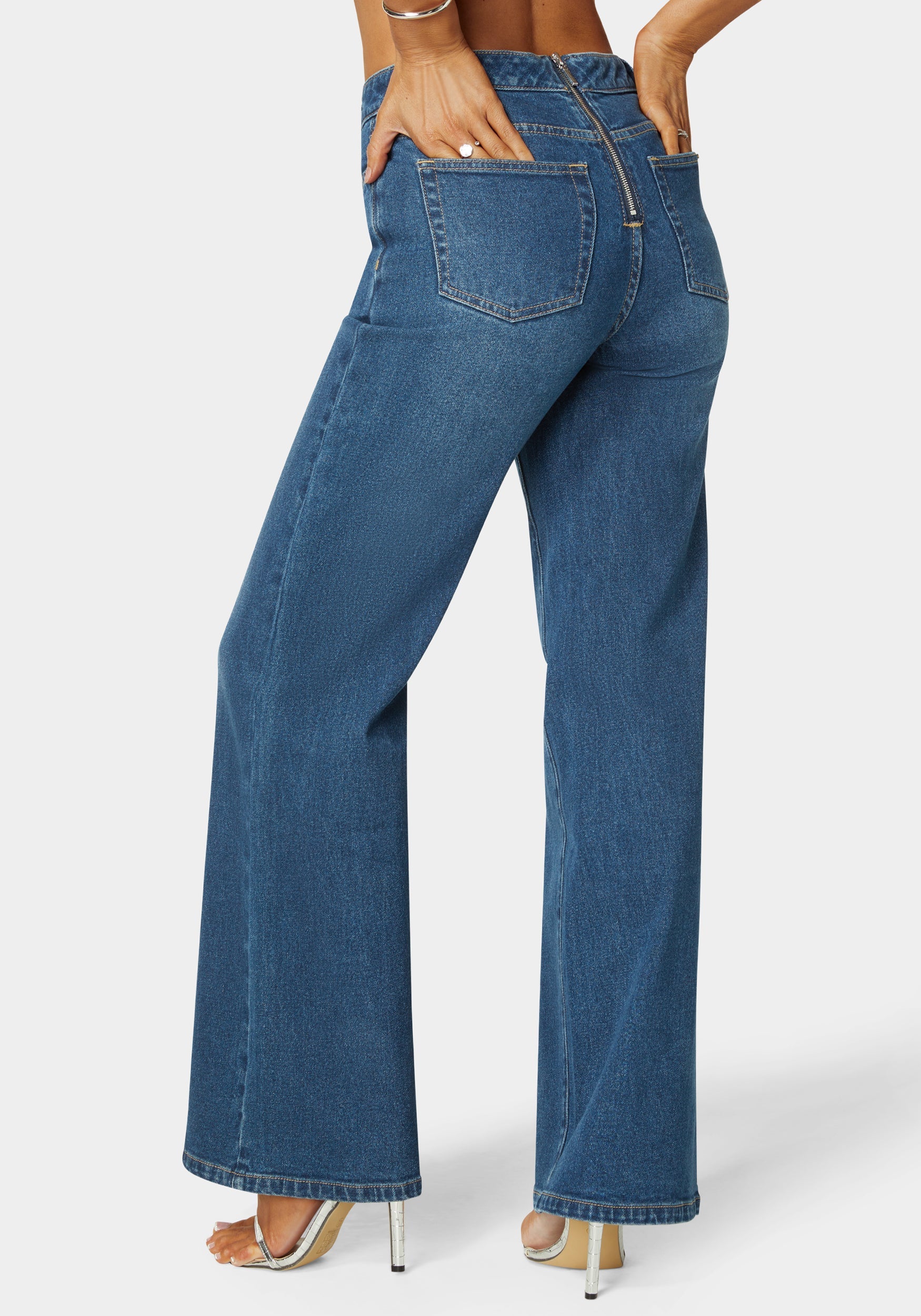 11608-natural-waist-lace-up-wide-leg-jeans-2.jpg Natural Waist Lace Up Wide Leg Jeans