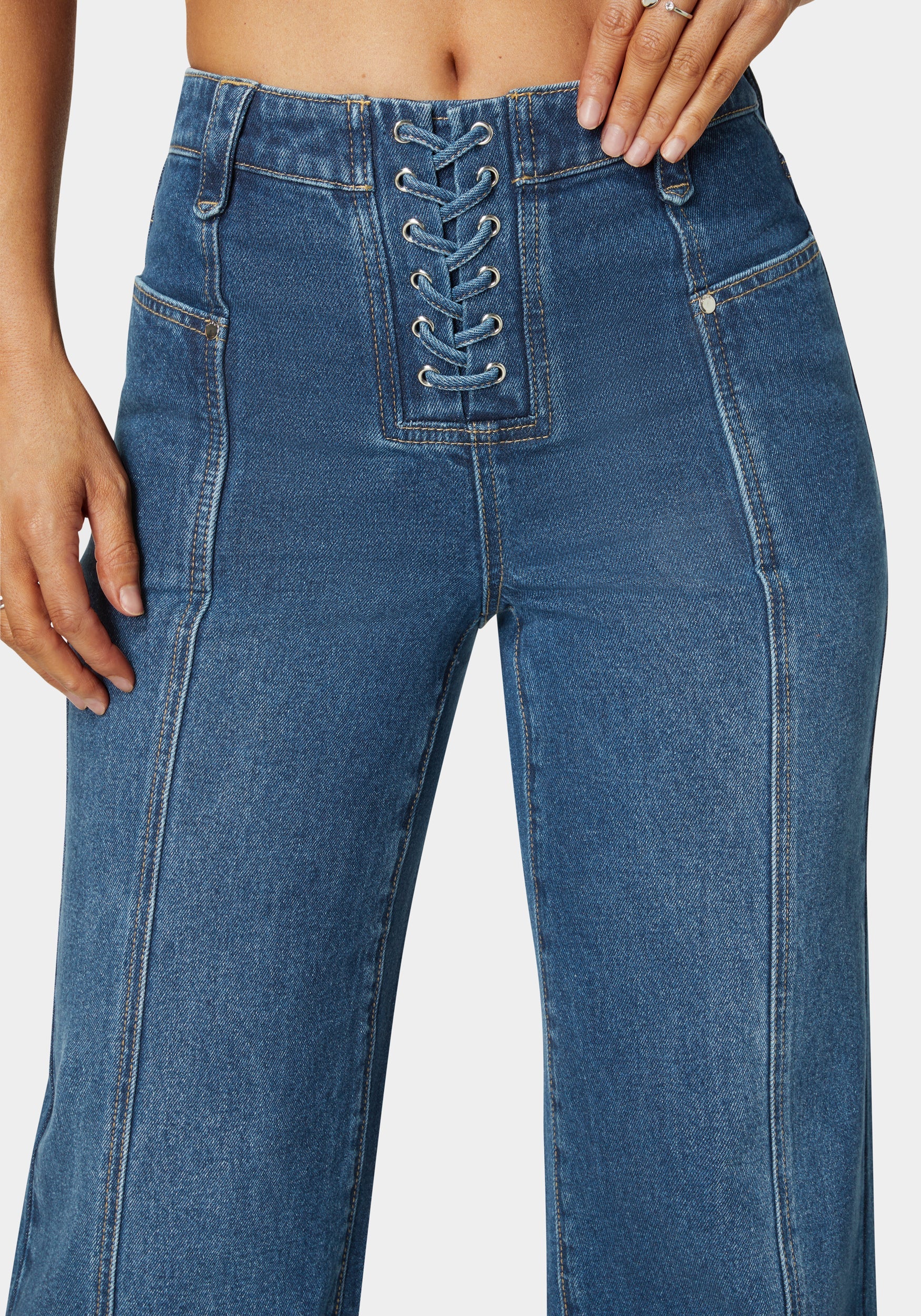 11608-natural-waist-lace-up-wide-leg-jeans-3.jpg Natural Waist Lace Up Wide Leg Jeans