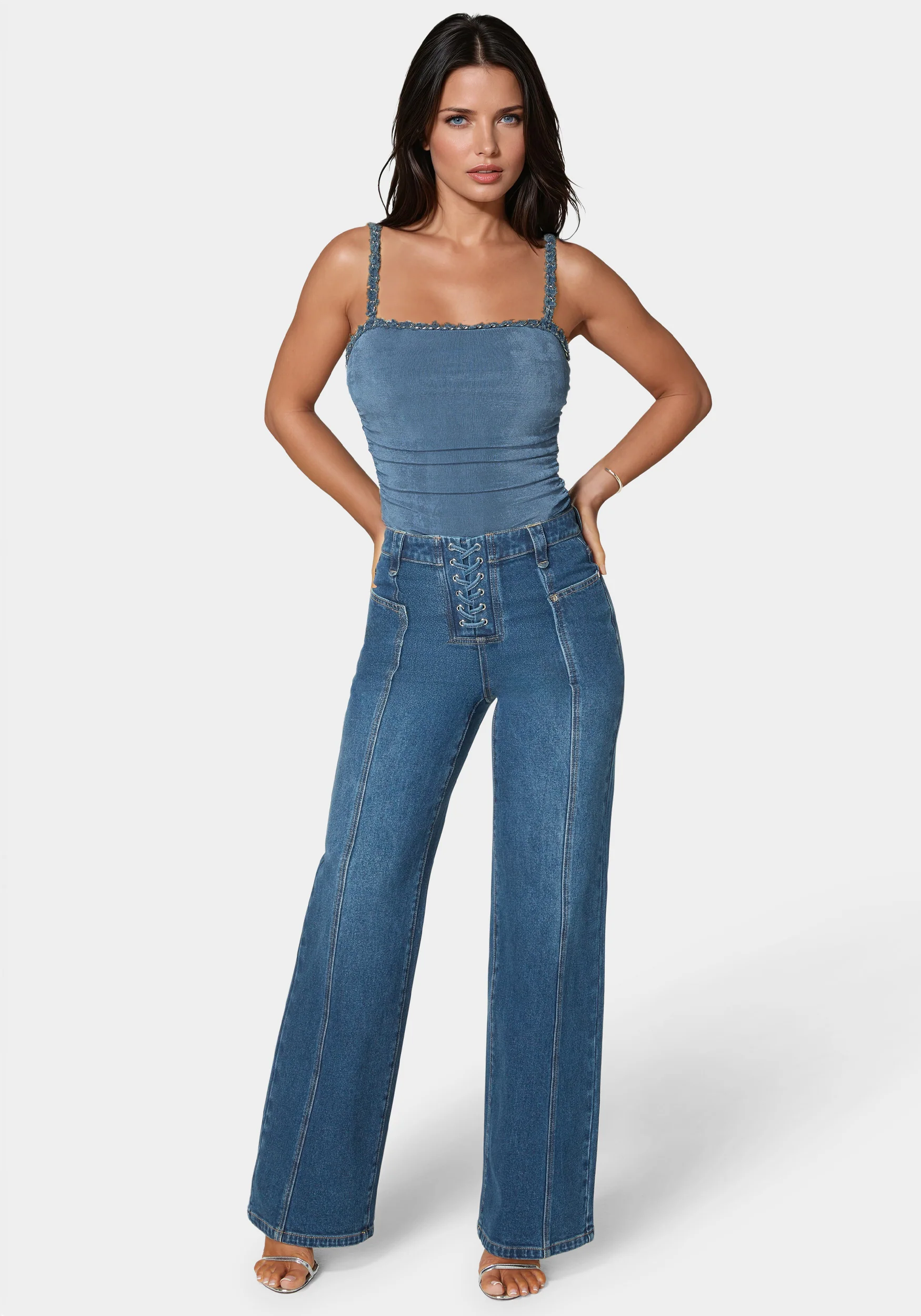 11608-natural-waist-lace-up-wide-leg-jeans-4.webp Natural Waist Lace Up Wide Leg Jeans