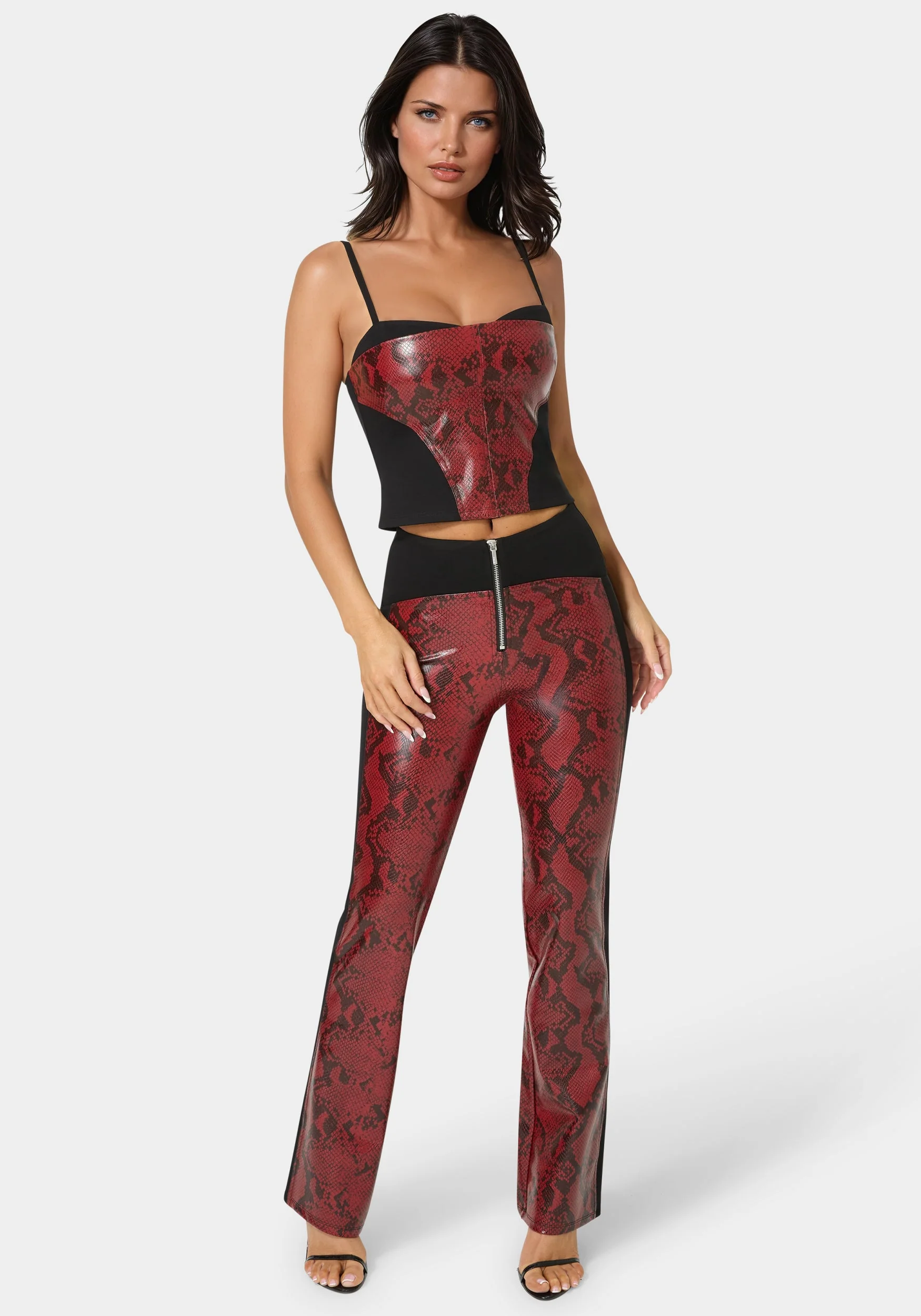 11786-high-waist-snake-skin-mini-flare-pant-2.webp High Waist Snake Skin Mini Flare Pant