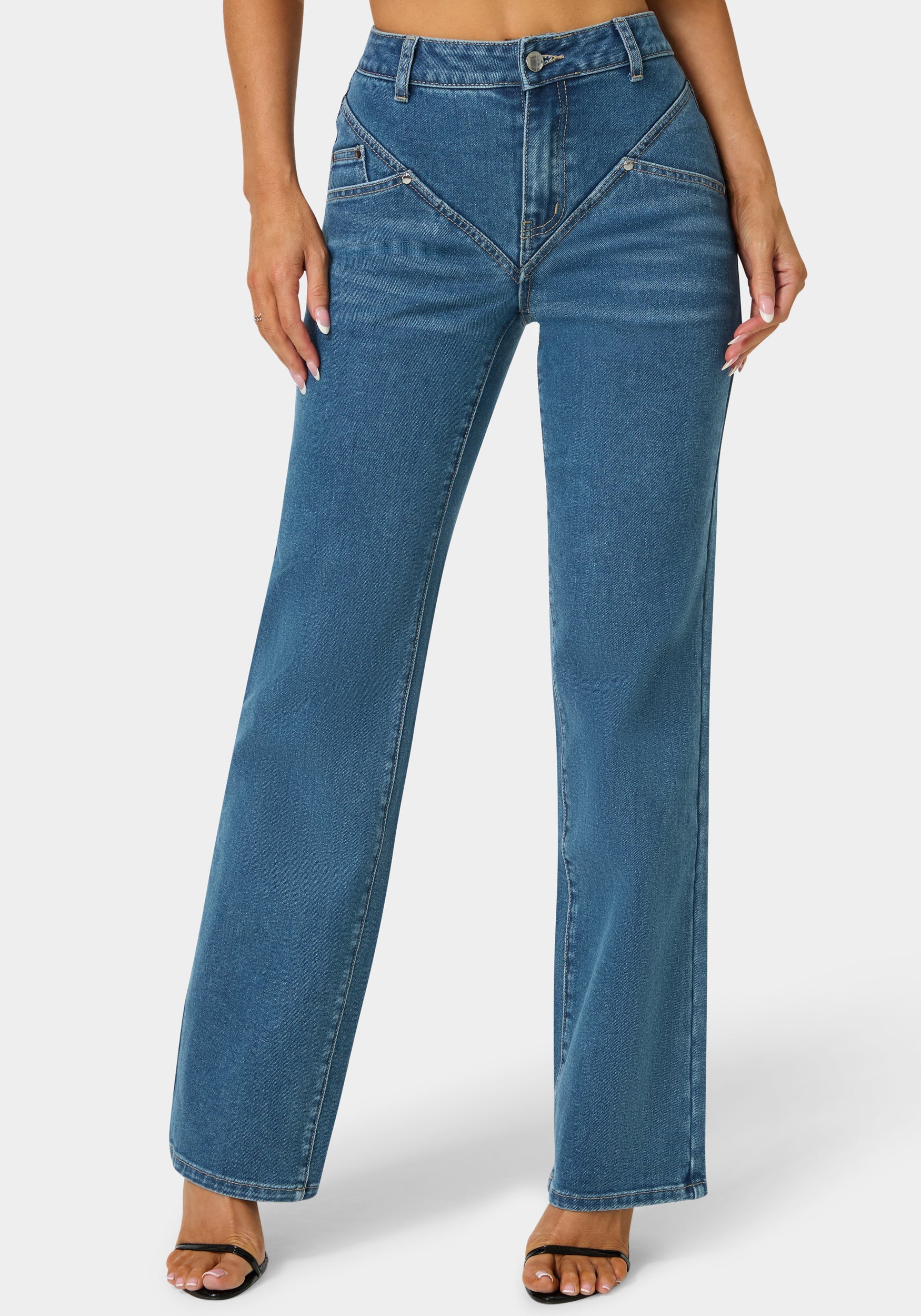 11888-natural-waist-v-cut-straight-leg-jeans-1.jpg Natural Waist V Cut Straight Leg Jeans