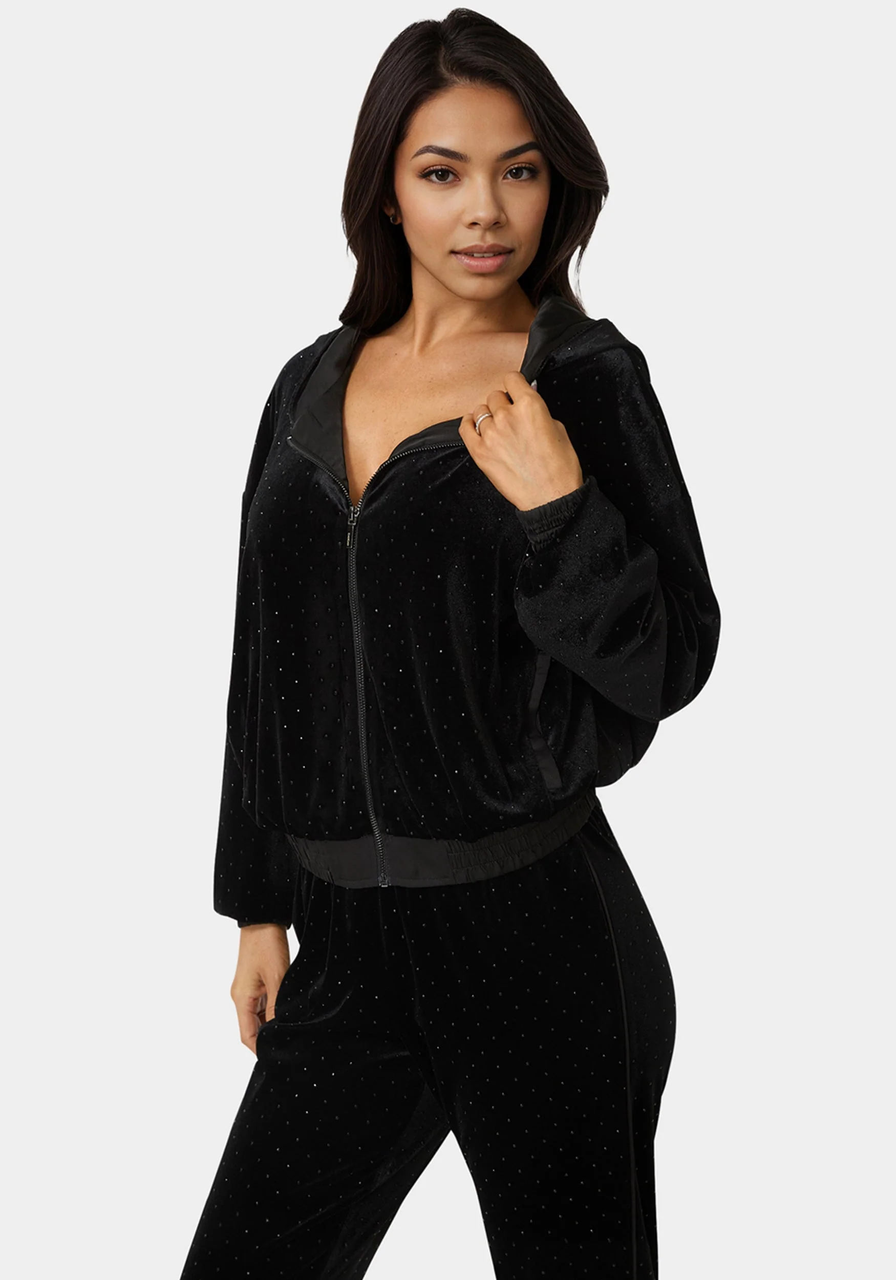 Embellished Zip Up Hoodie