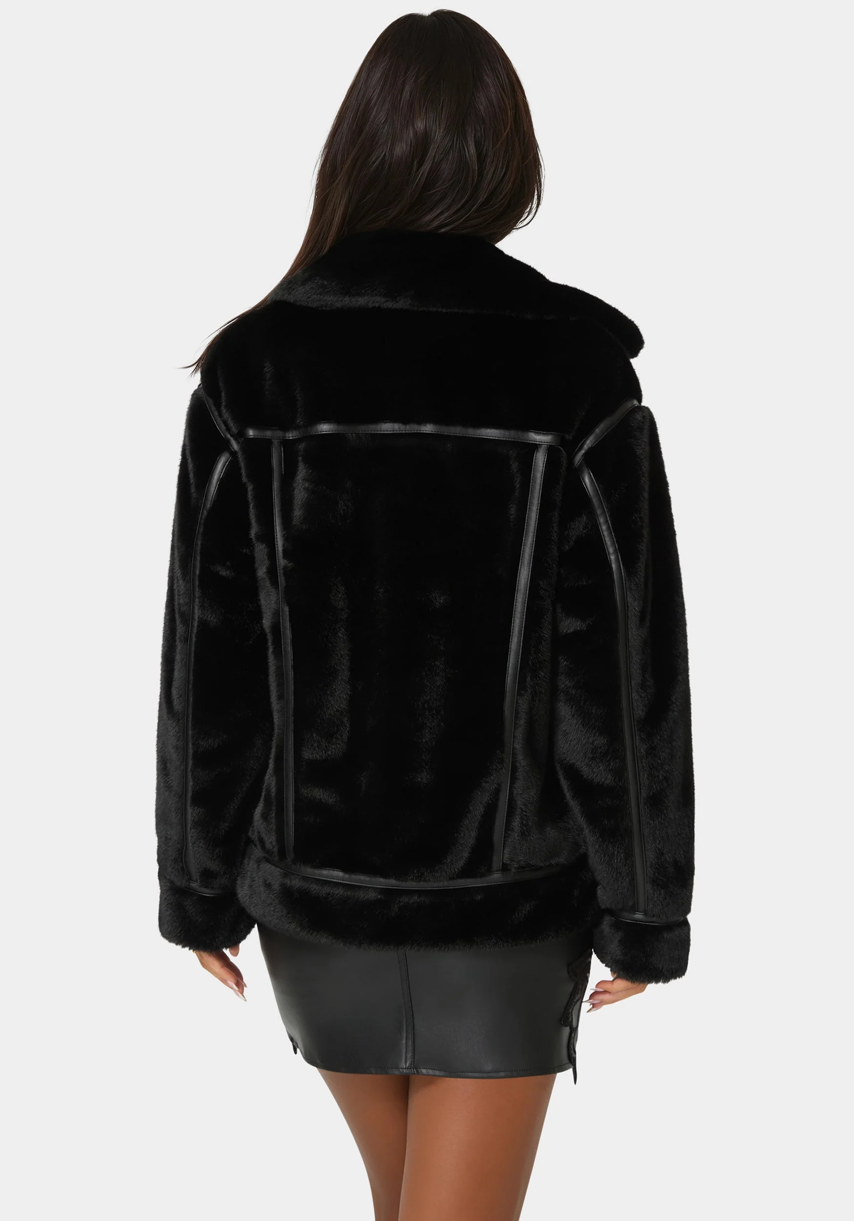 12063-vegan-leather-trim-faux-fur-jacket-3.webp Vegan Leather Trim Faux Fur Jacket