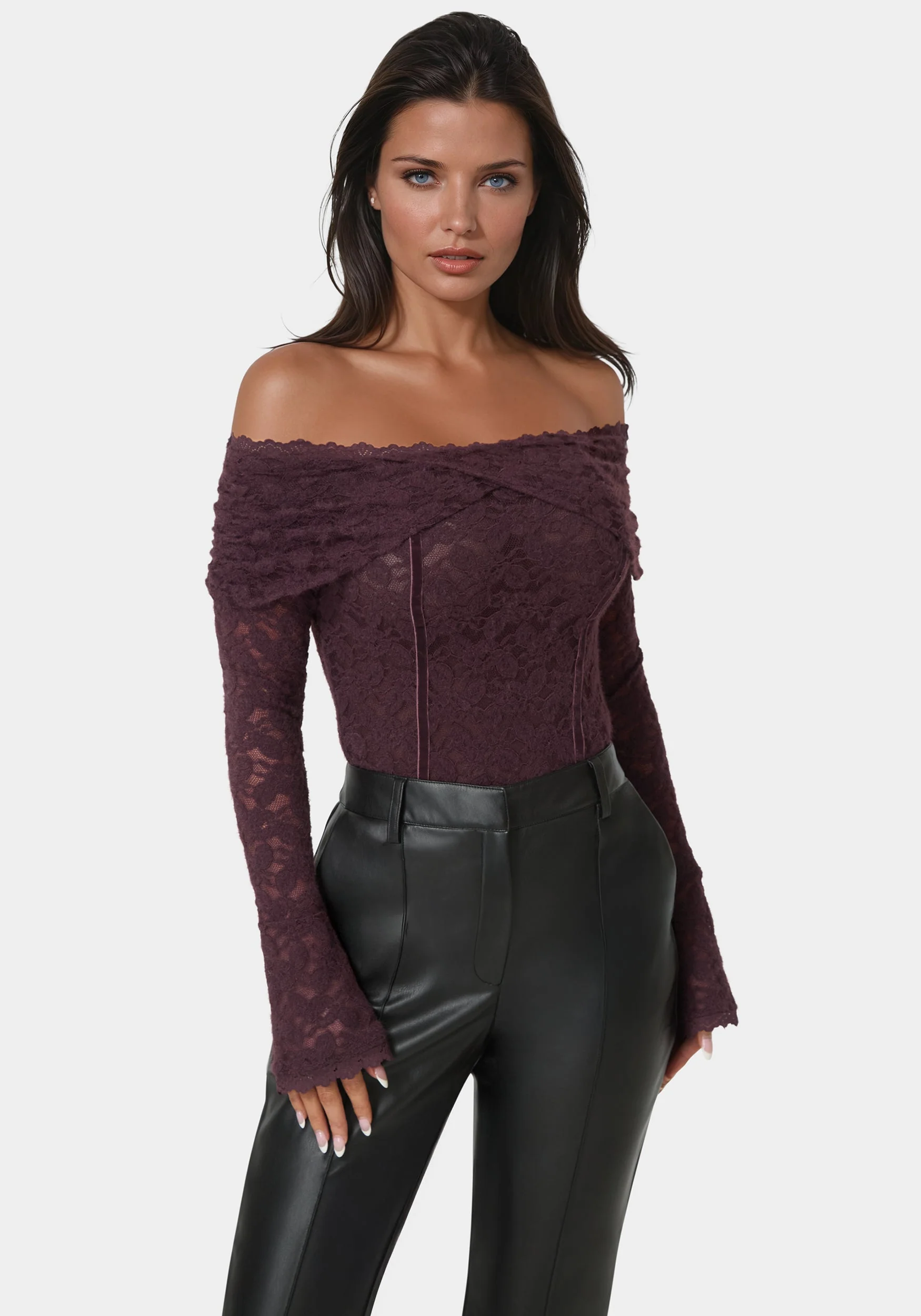 12093-off-shoulder-fluffy-lace-top-1.webp Off Shoulder Fluffy Lace Top