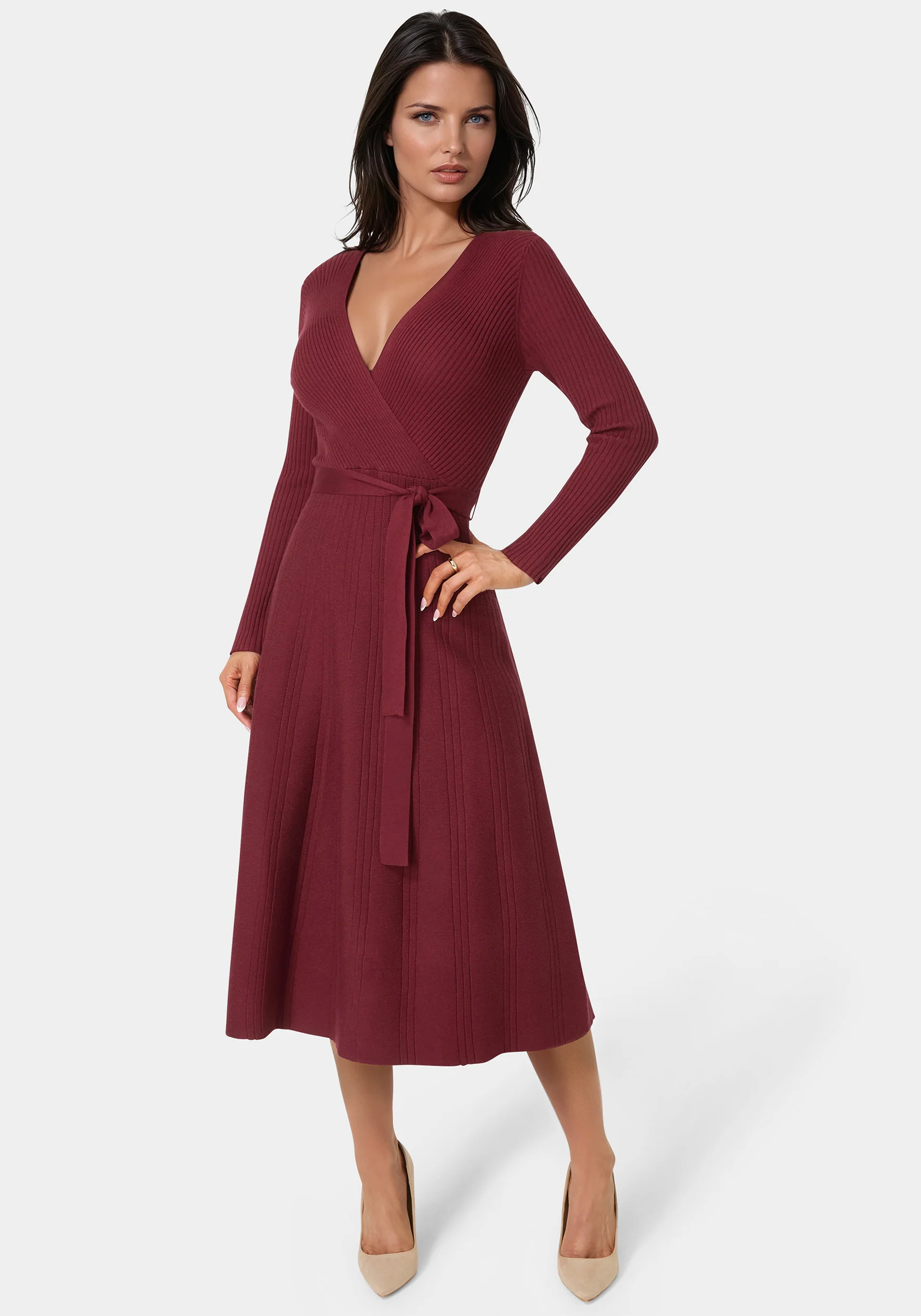 12145-fit-and-flare-midi-sweater-dress-1.webp Fit and Flare Midi Sweater Dress