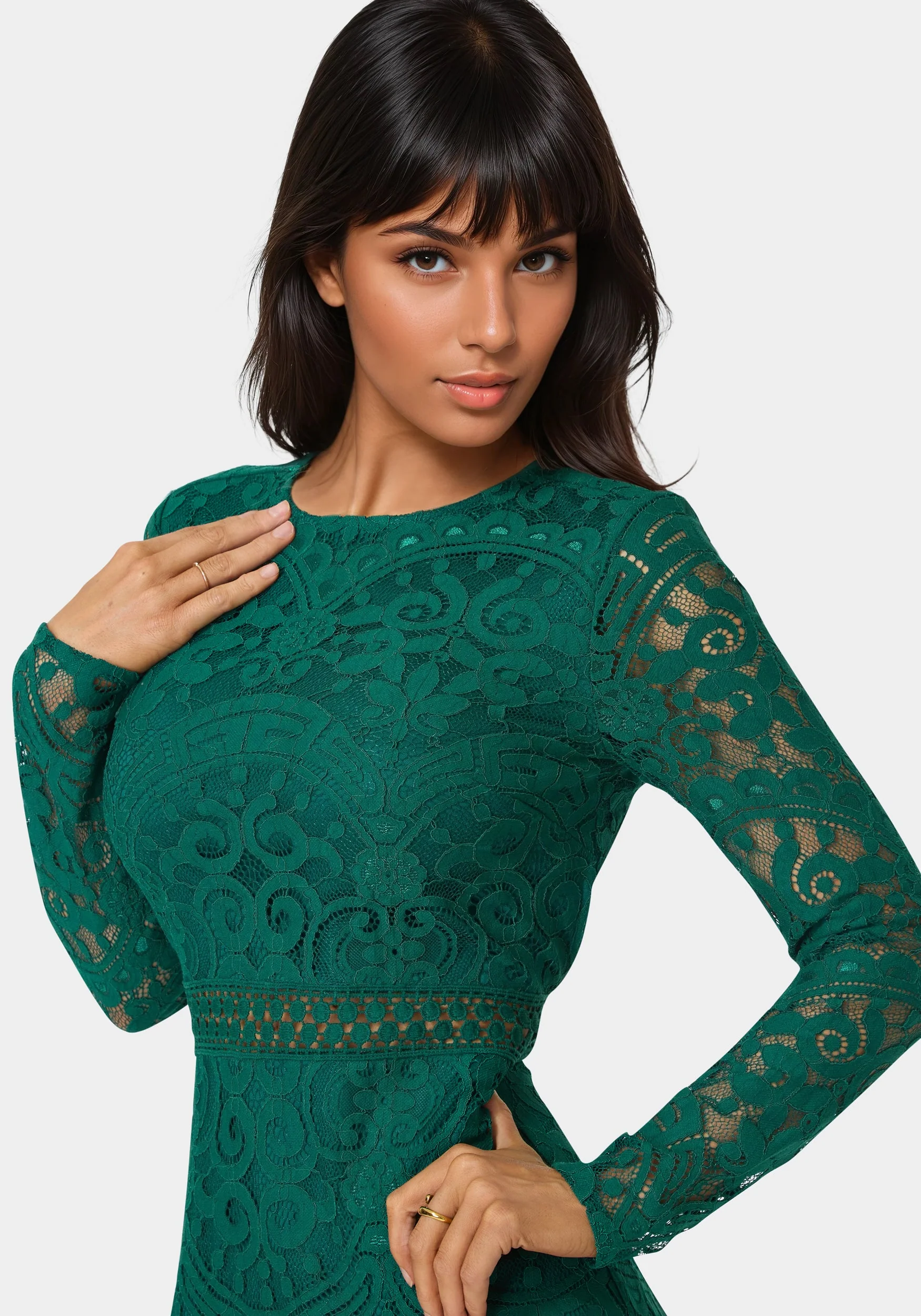 Open Back Lace Mini Dress