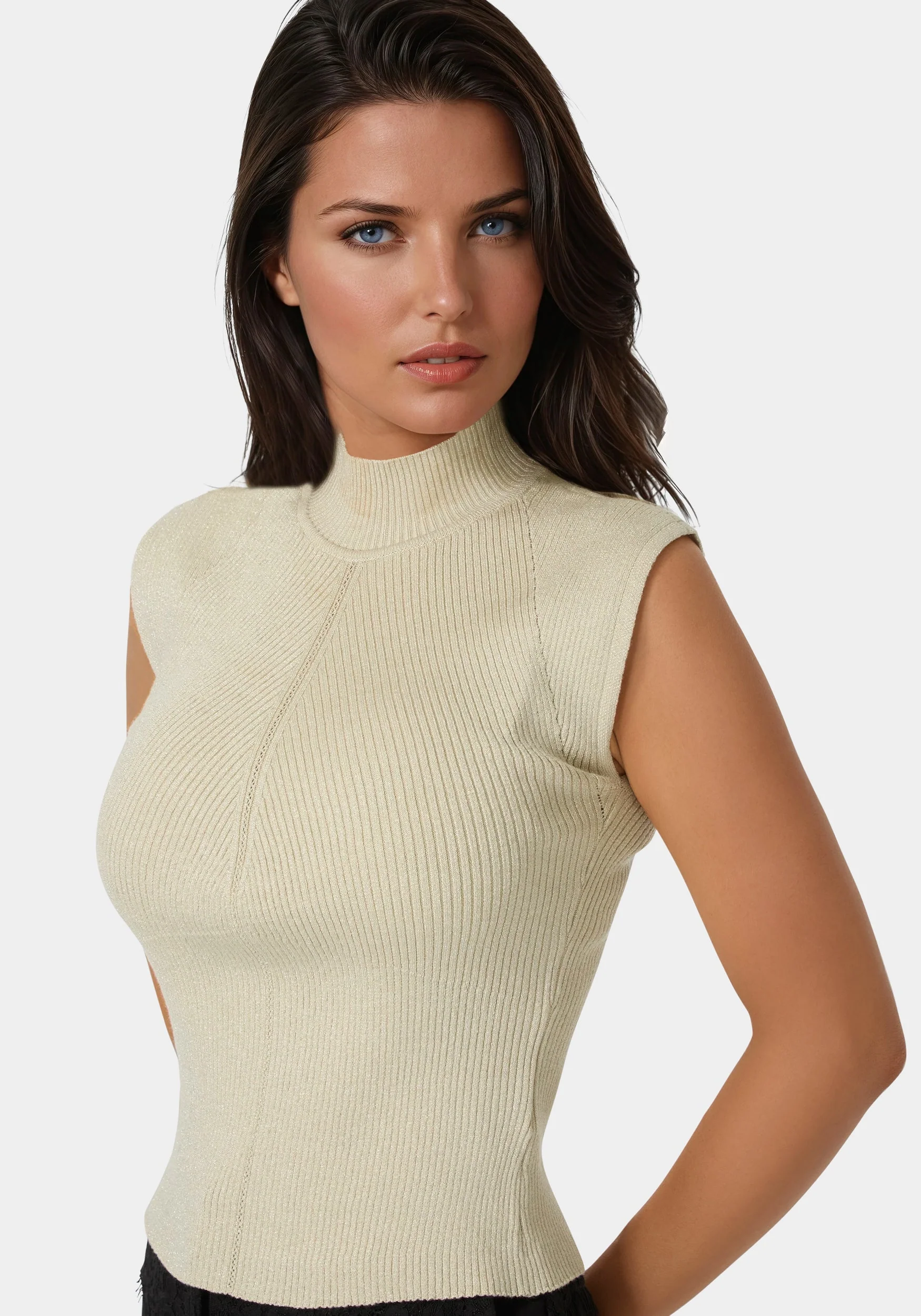 12247-metallic-mock-neck-pointelle-sweater-4.webp Metallic Mock Neck Pointelle Sweater