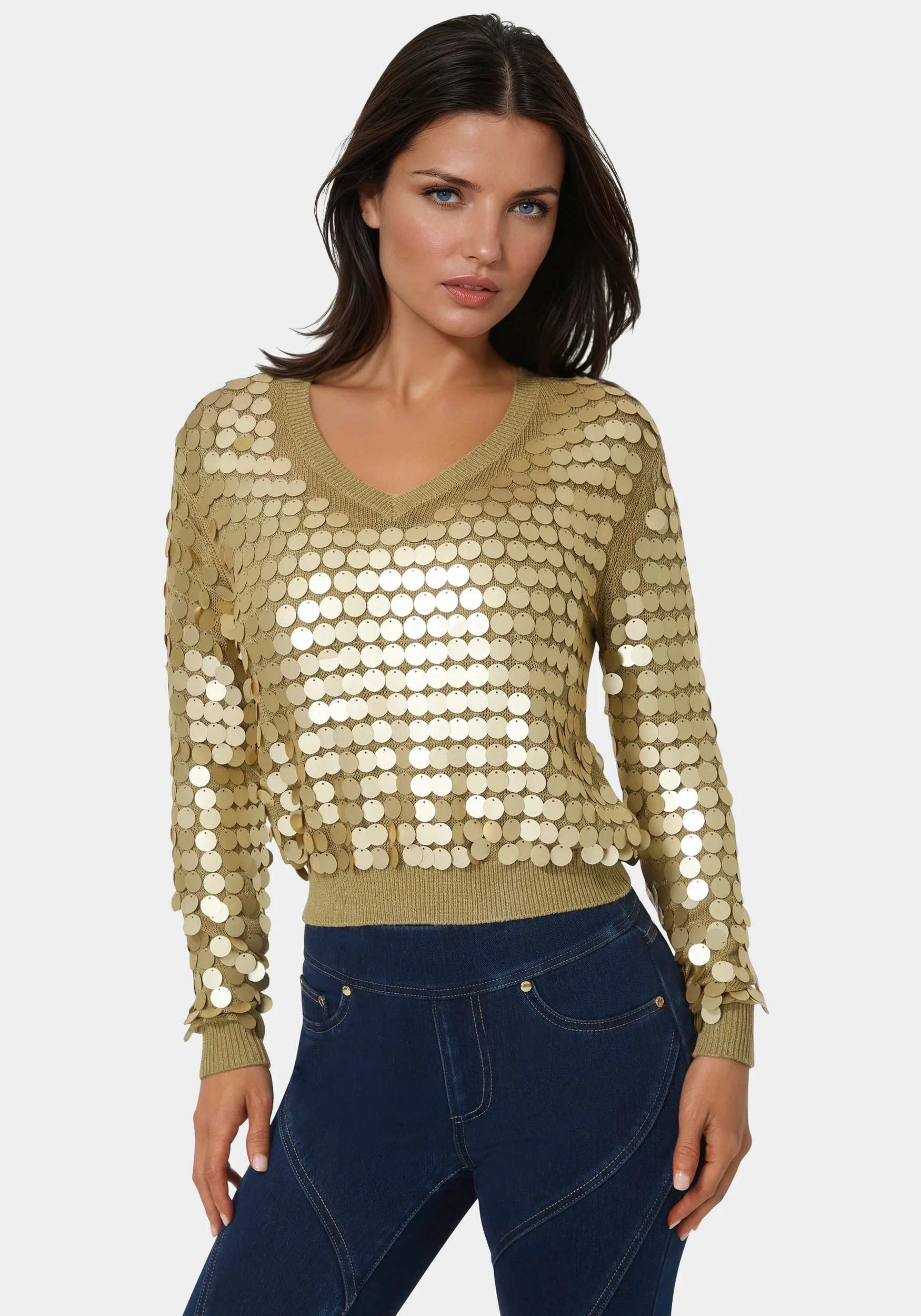 12279-metallic-gold-sequin-sweater-2.webp Metallic Gold Sequin Sweater
