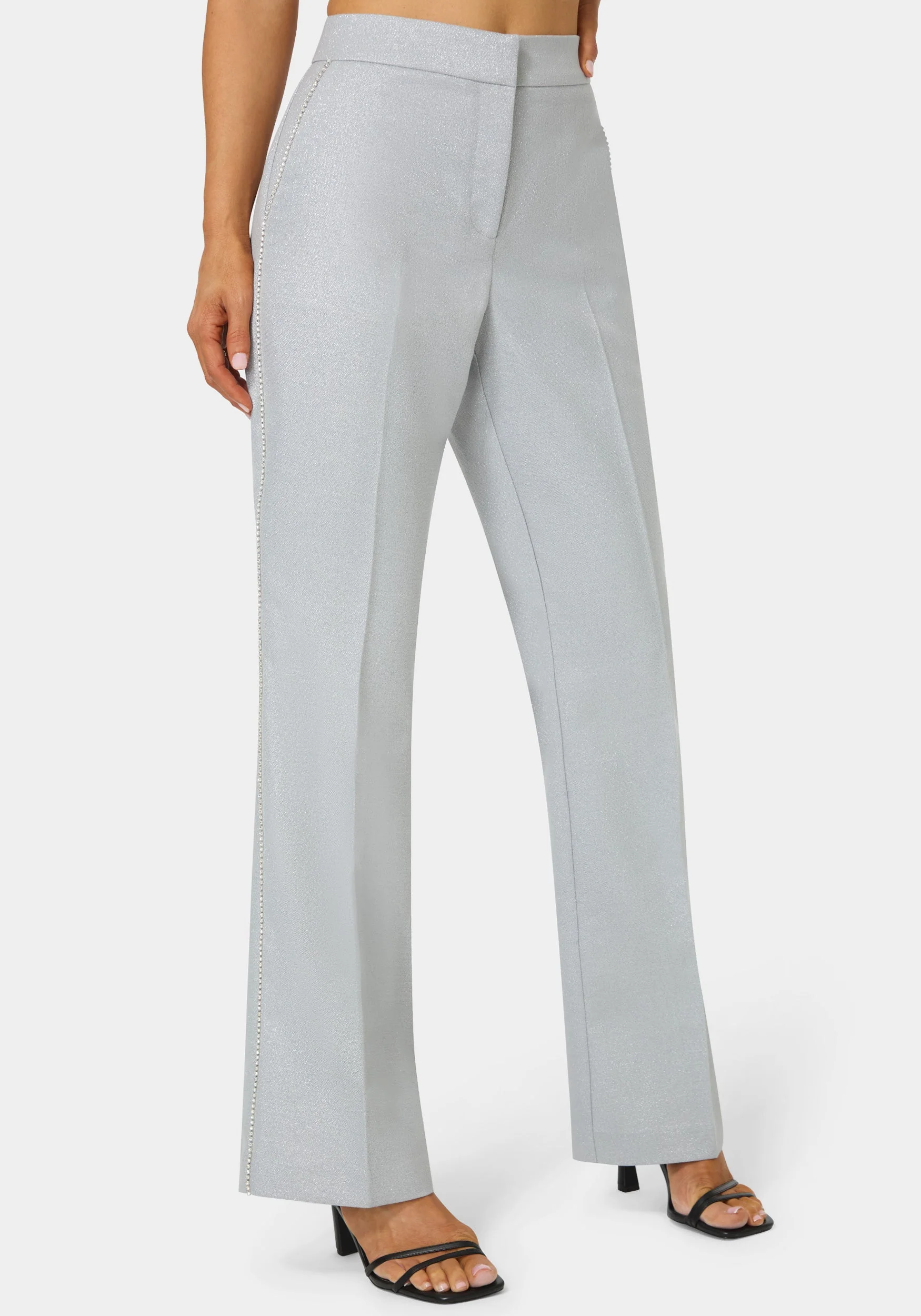 12285-glittery-high-waist-mini-flare-leg-pant-4.webp Glittery High Waist Mini Flare Leg Pant