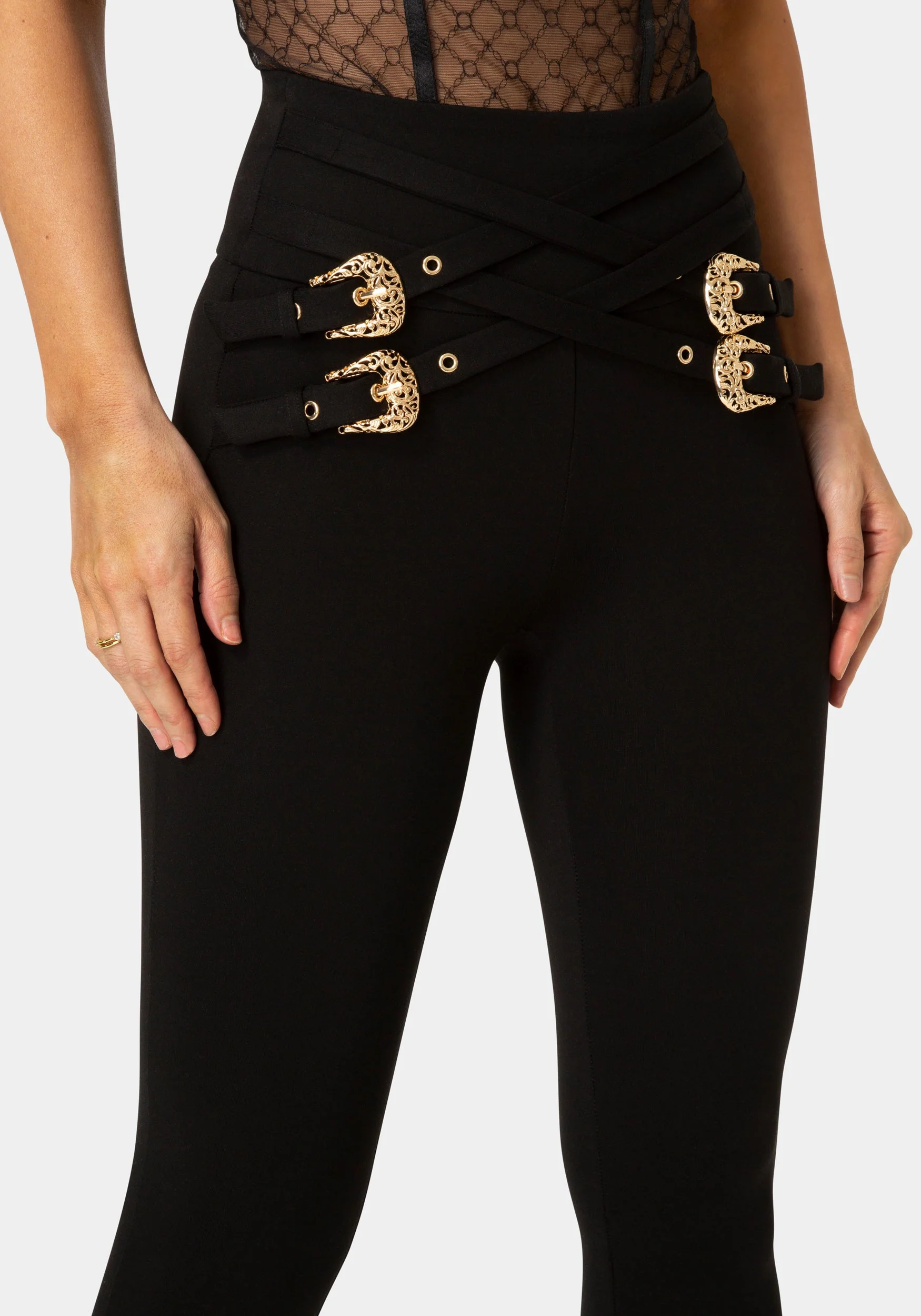 High Waisted Belted Legging