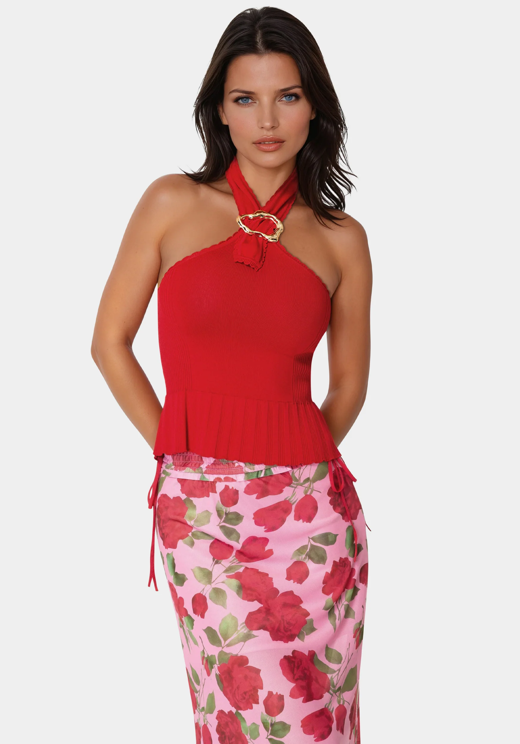 12535-halter-neck-ribbed-knit-top-1.webp Halter Neck Ribbed-Knit Top