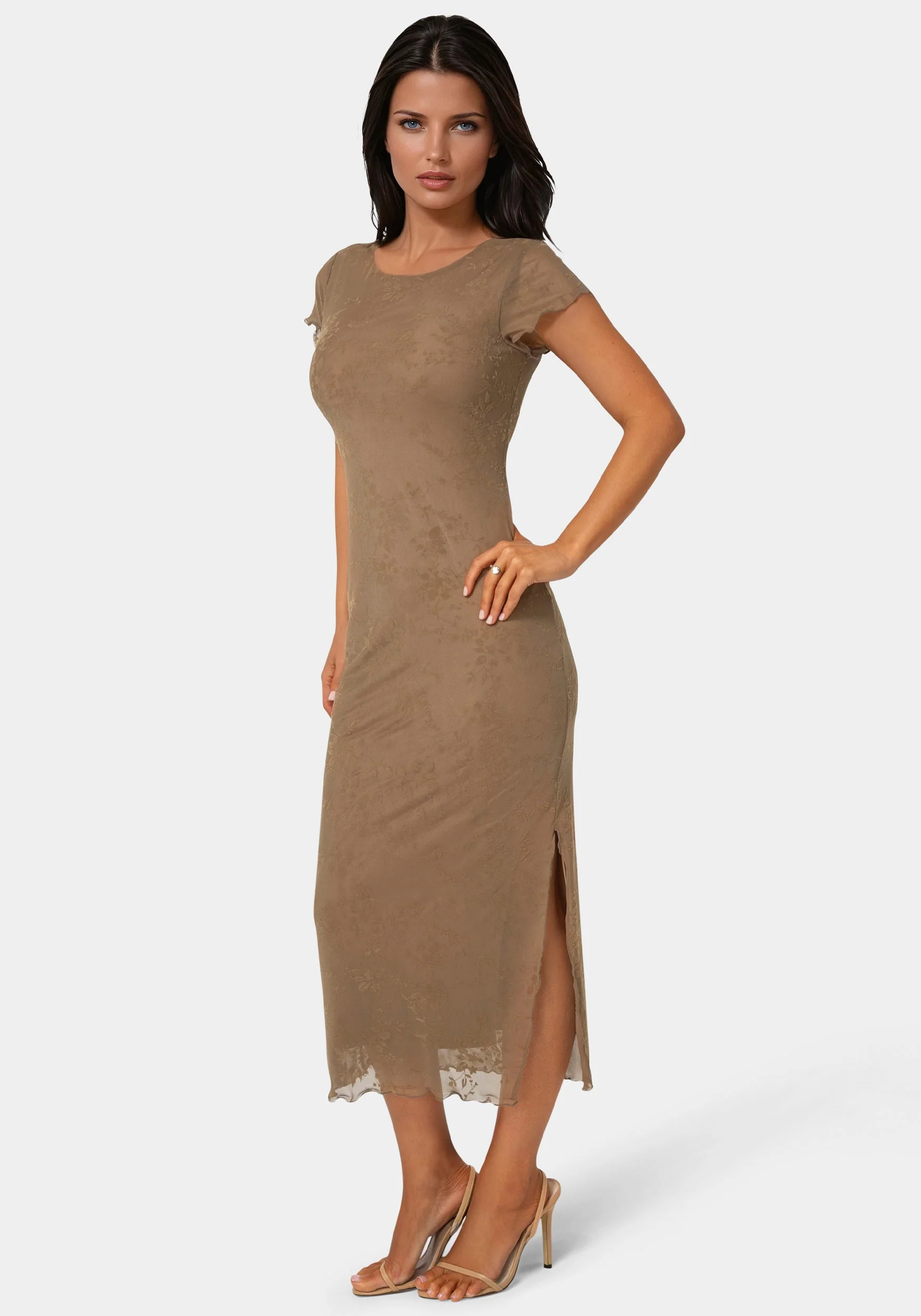 12643-flocking-mesh-t-shirt-maxi-dress-2.webp Flocking Mesh T-Shirt Maxi Dress