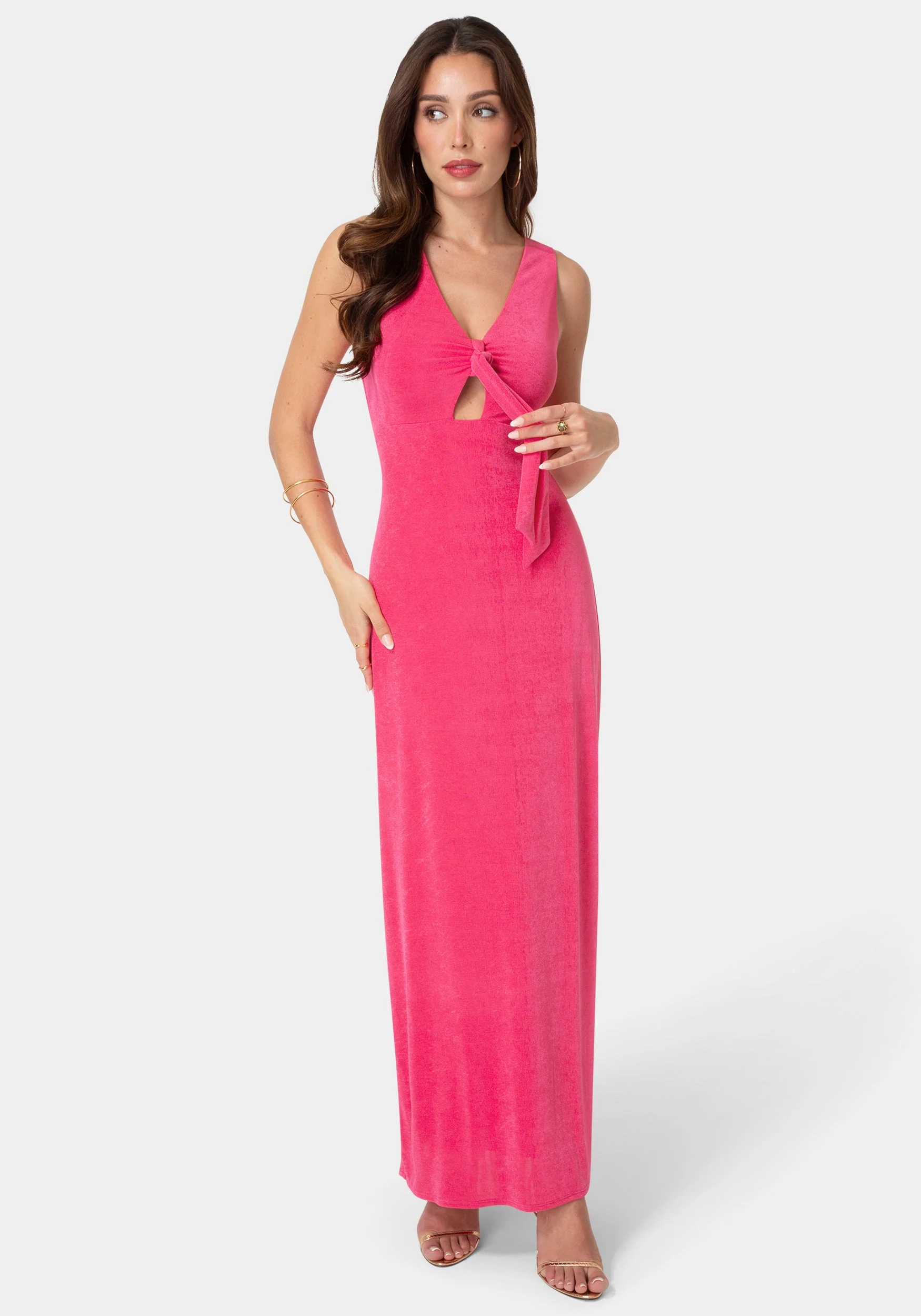 1288-v-neck-cutout-tie-maxi-dress-1.webp V-Neck Cutout Tie Maxi Dress