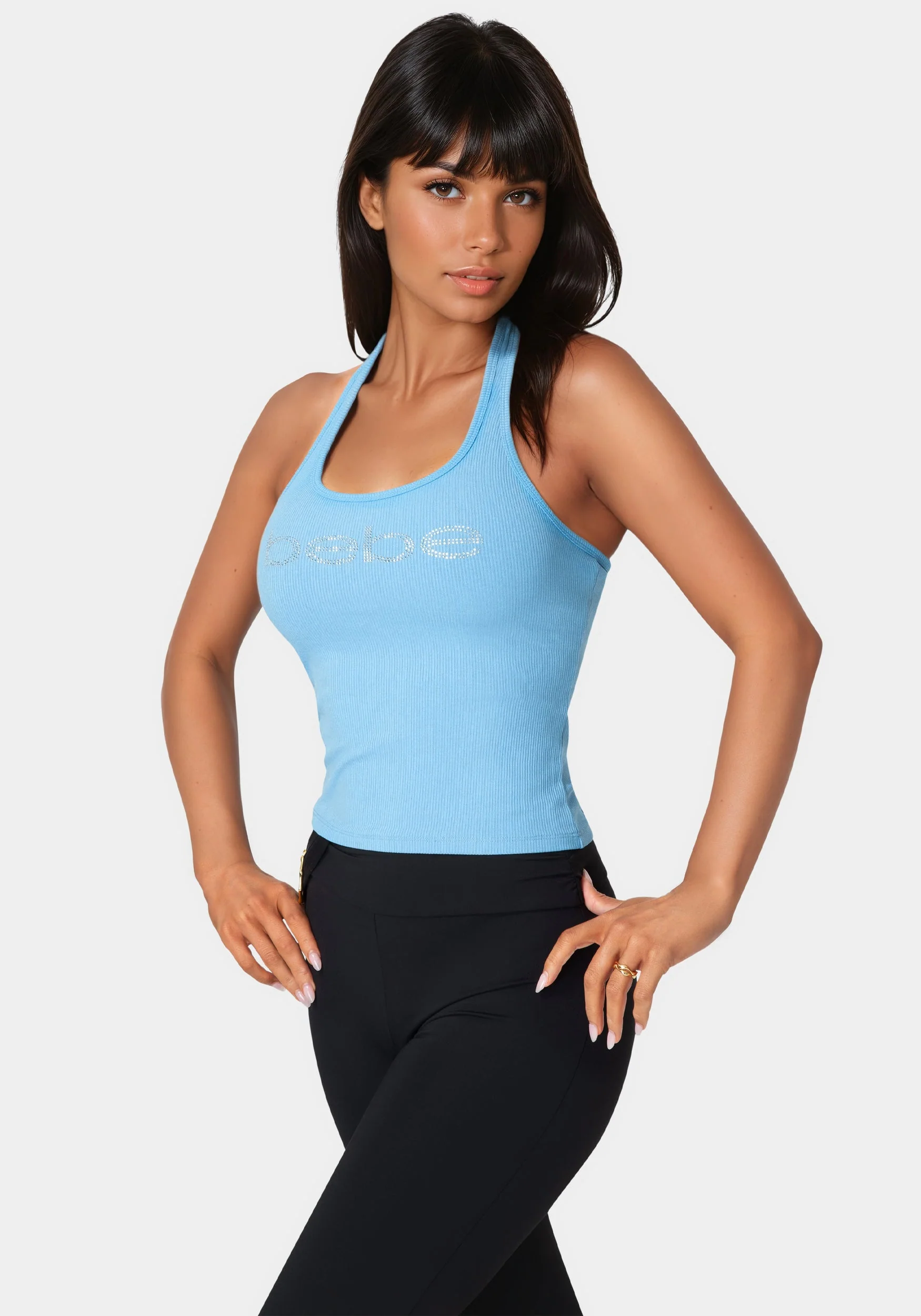 12939-bebe-logo-halter-neck-rib-tank-1.webp Bebe Logo Halter Neck Rib Tank