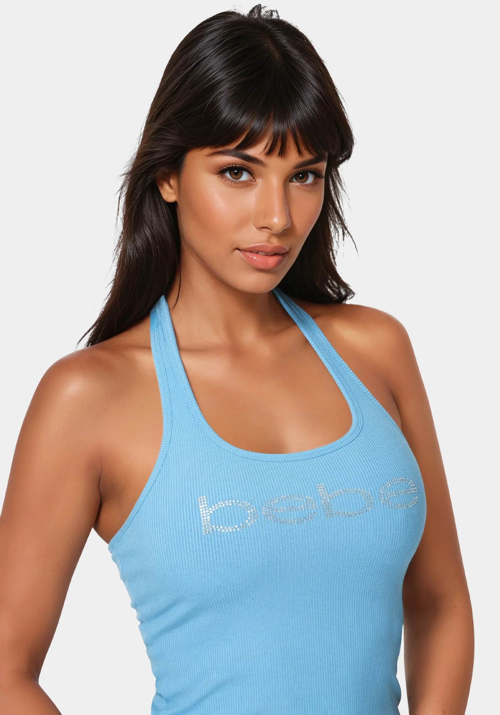 12939-bebe-logo-halter-neck-rib-tank-4.webp Bebe Logo Halter Neck Rib Tank
