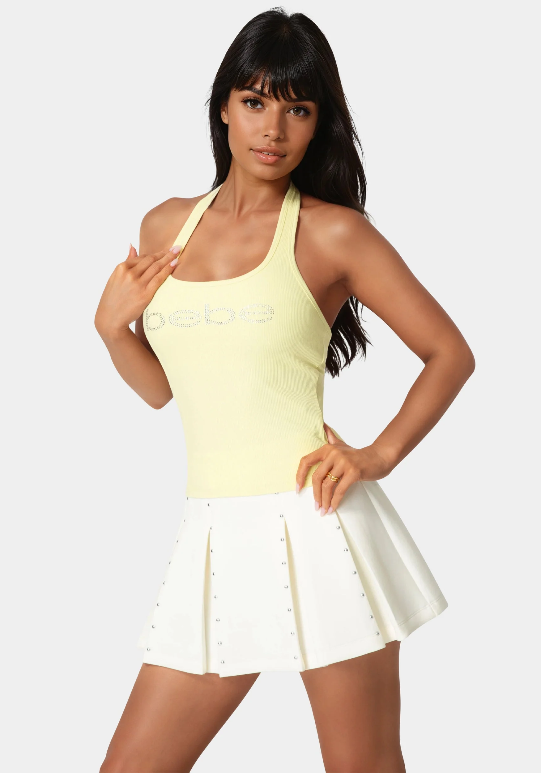 12953-bebe-logo-halter-neck-rib-tank-1.webp Bebe Logo Halter Neck Rib Tank
