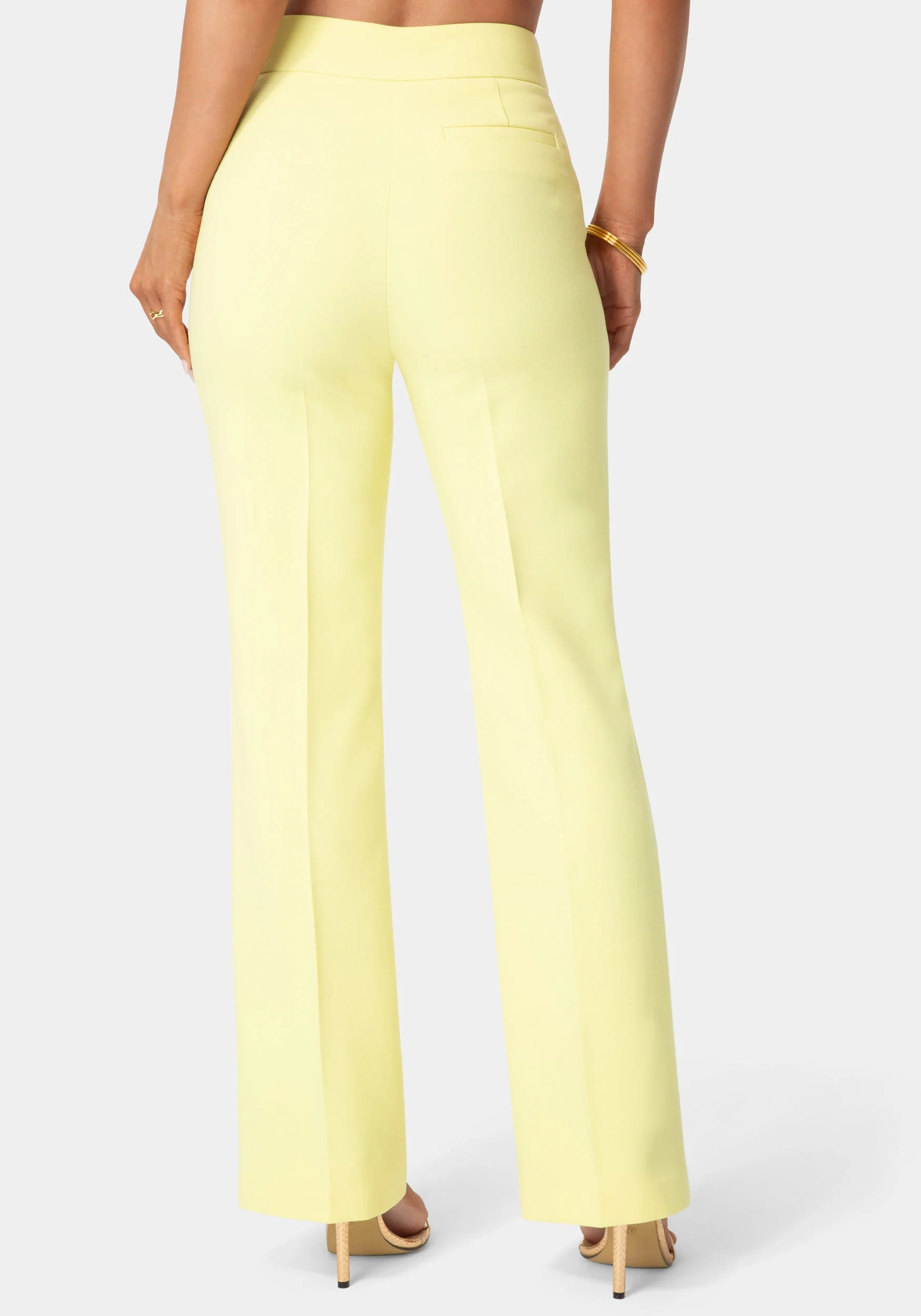 Tailored High Waist Straight Leg Pant