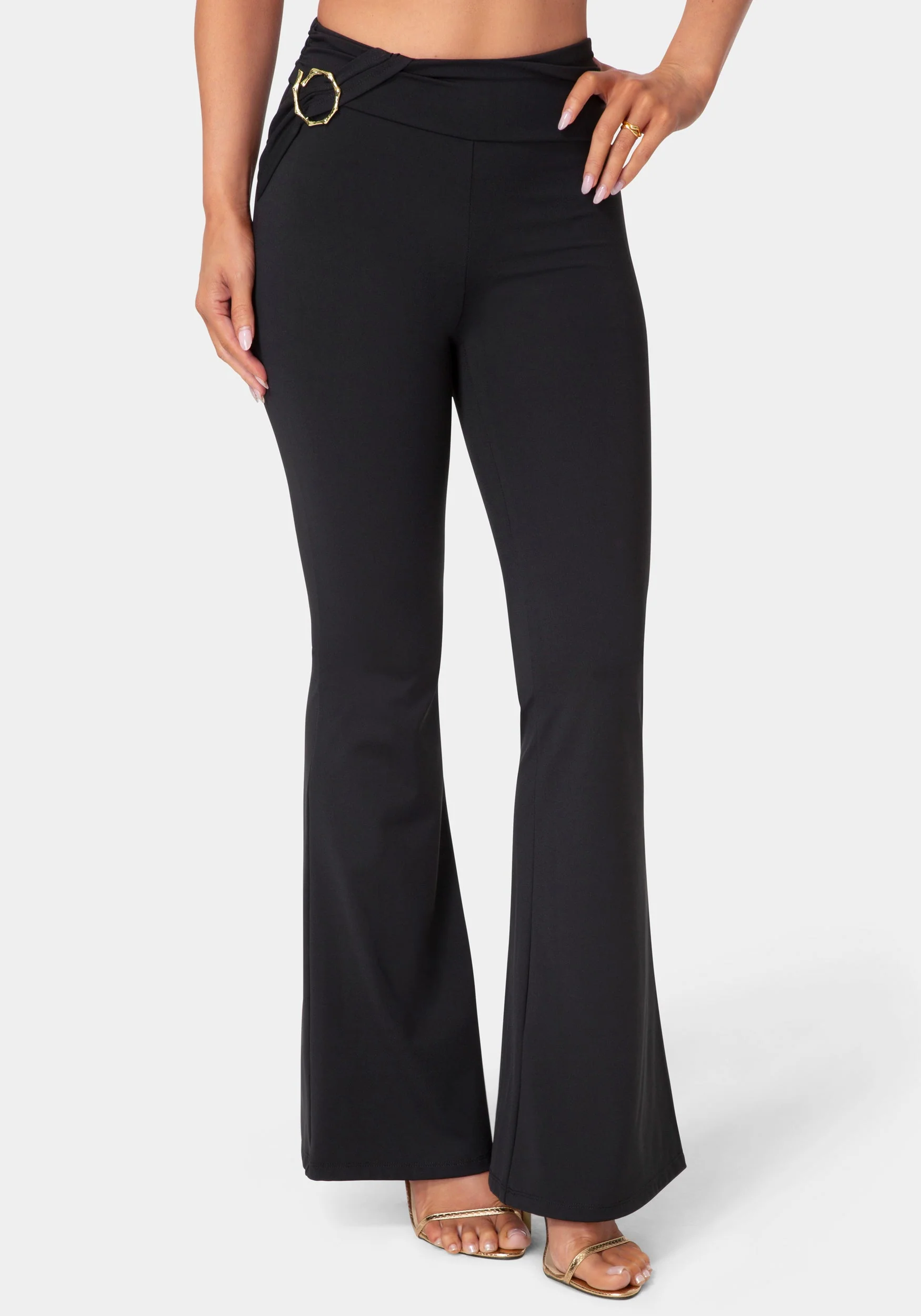 13034-high-waist-draped-flare-leg-legging-1.webp High Waist Draped Flare Leg Legging