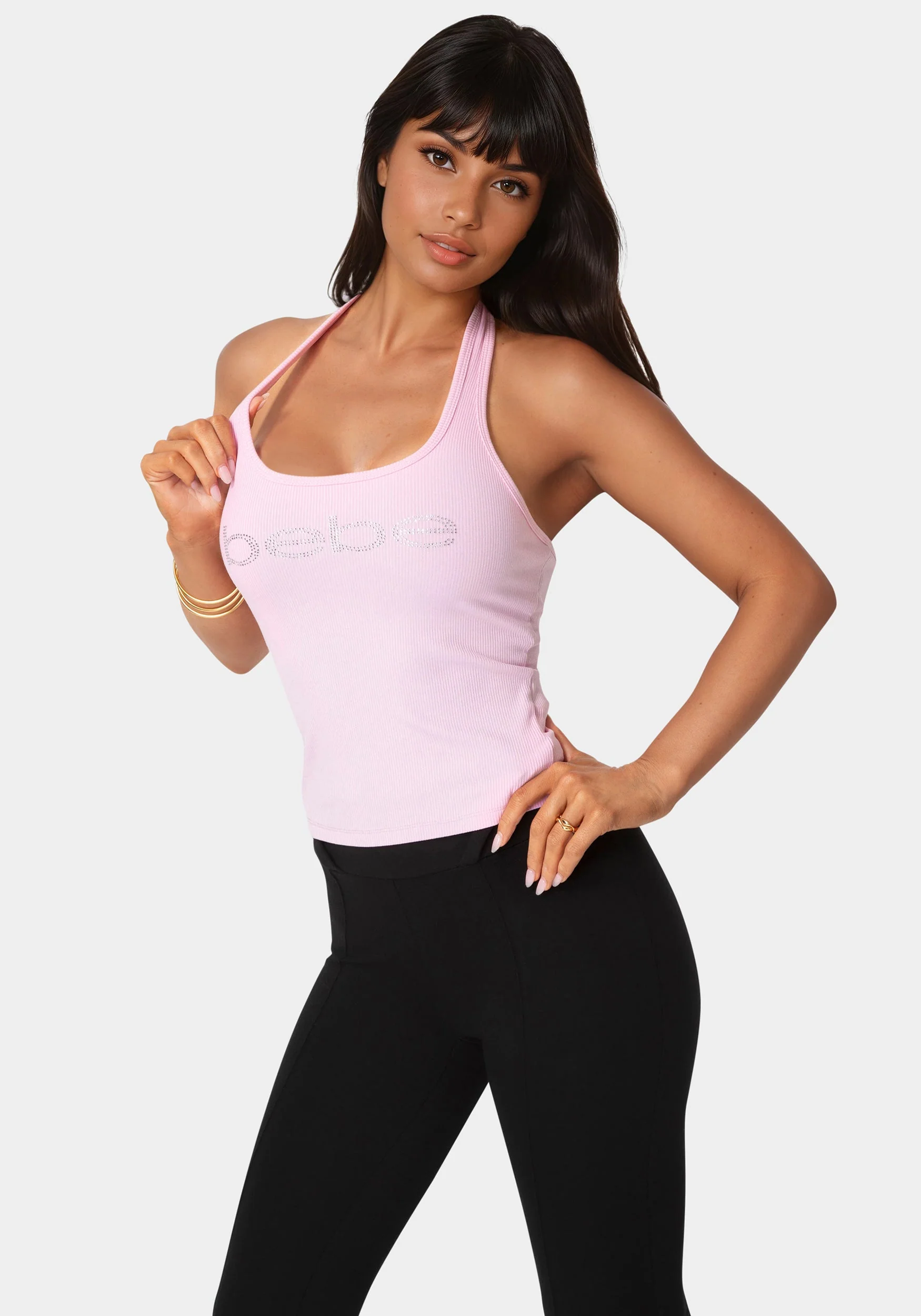 13139-bebe-logo-halter-neck-rib-tank-1.webp Bebe Logo Halter Neck Rib Tank
