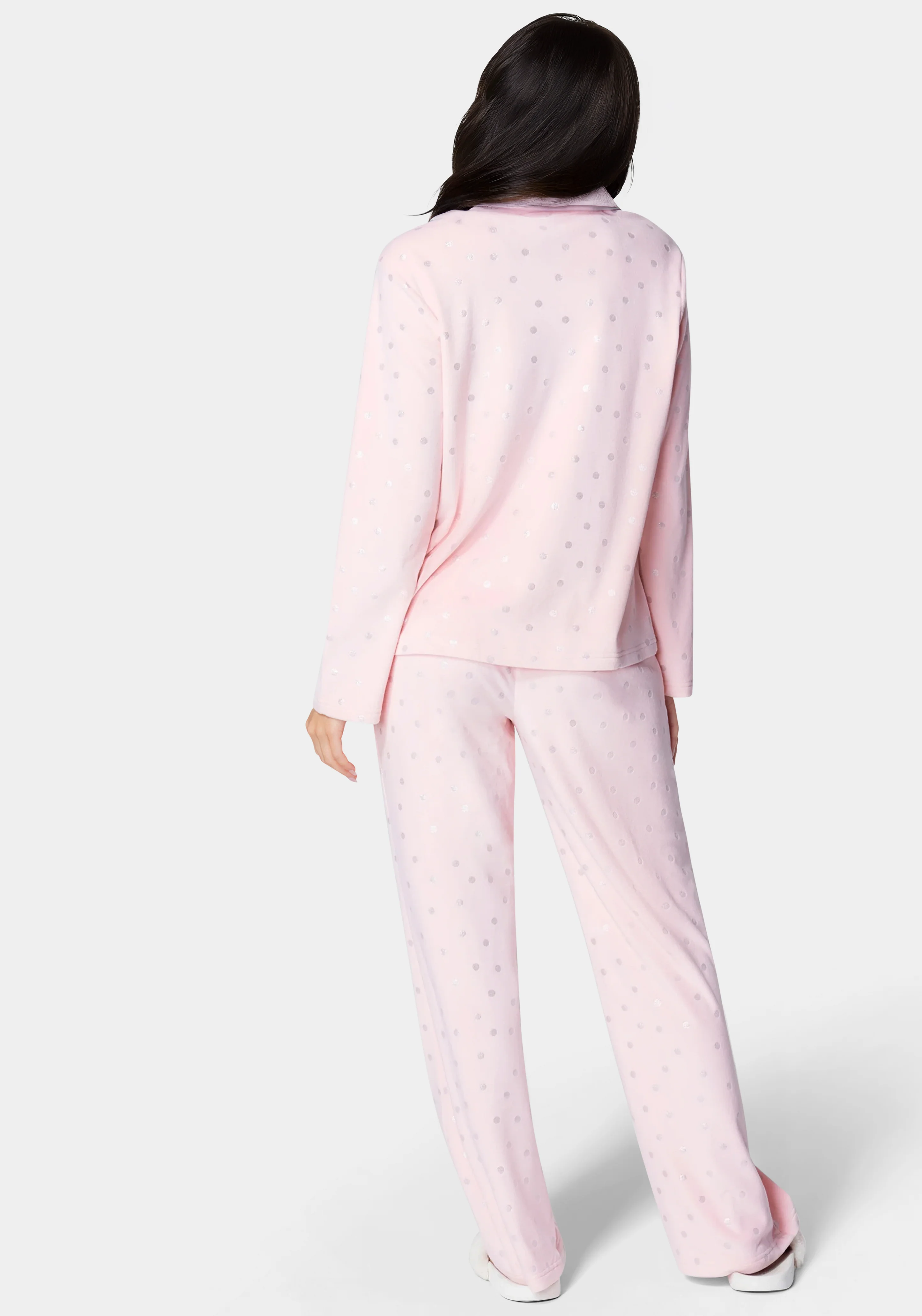 Silver Foil Plush Pajama Set