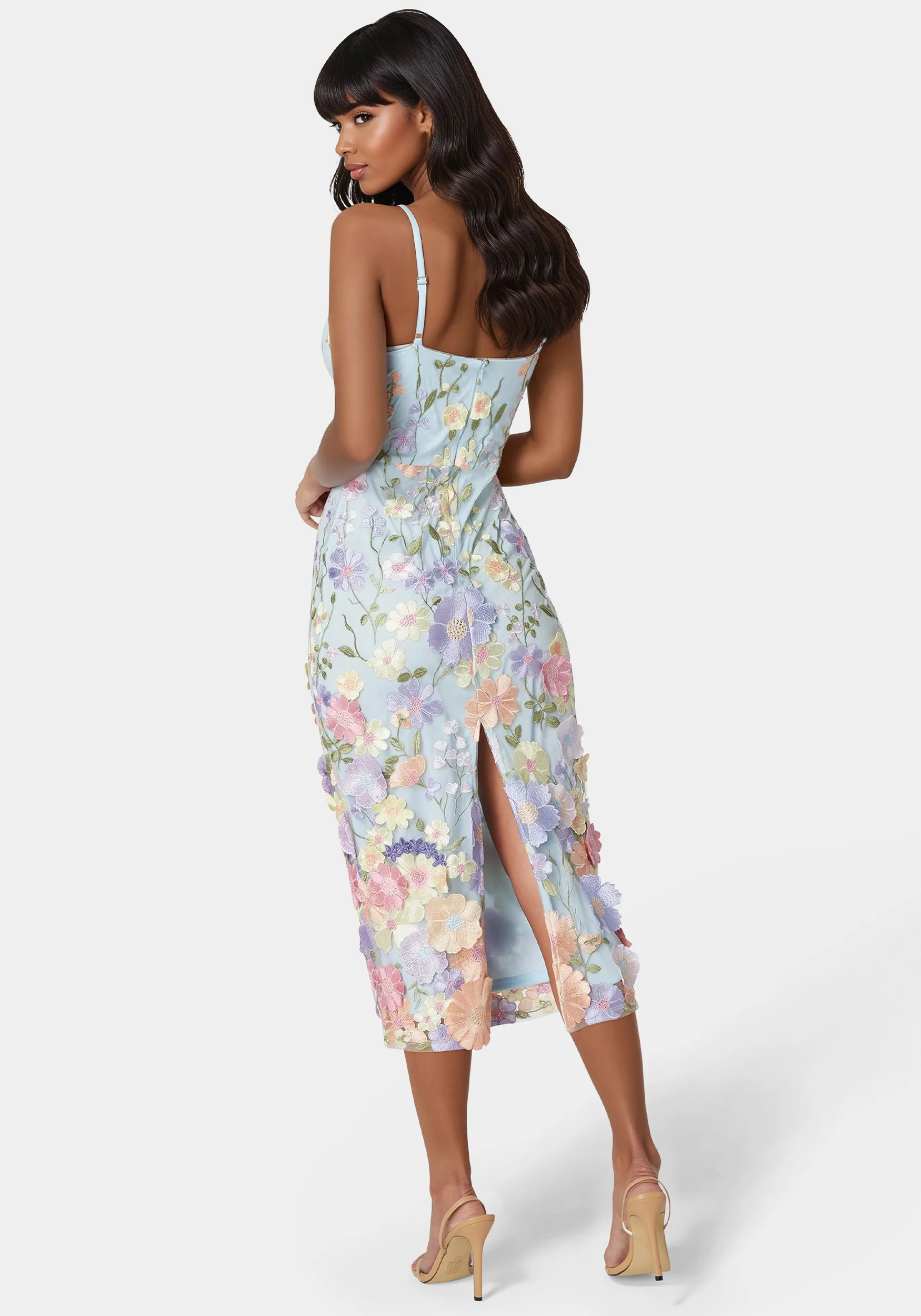 Floral Embroidered Midi Dress