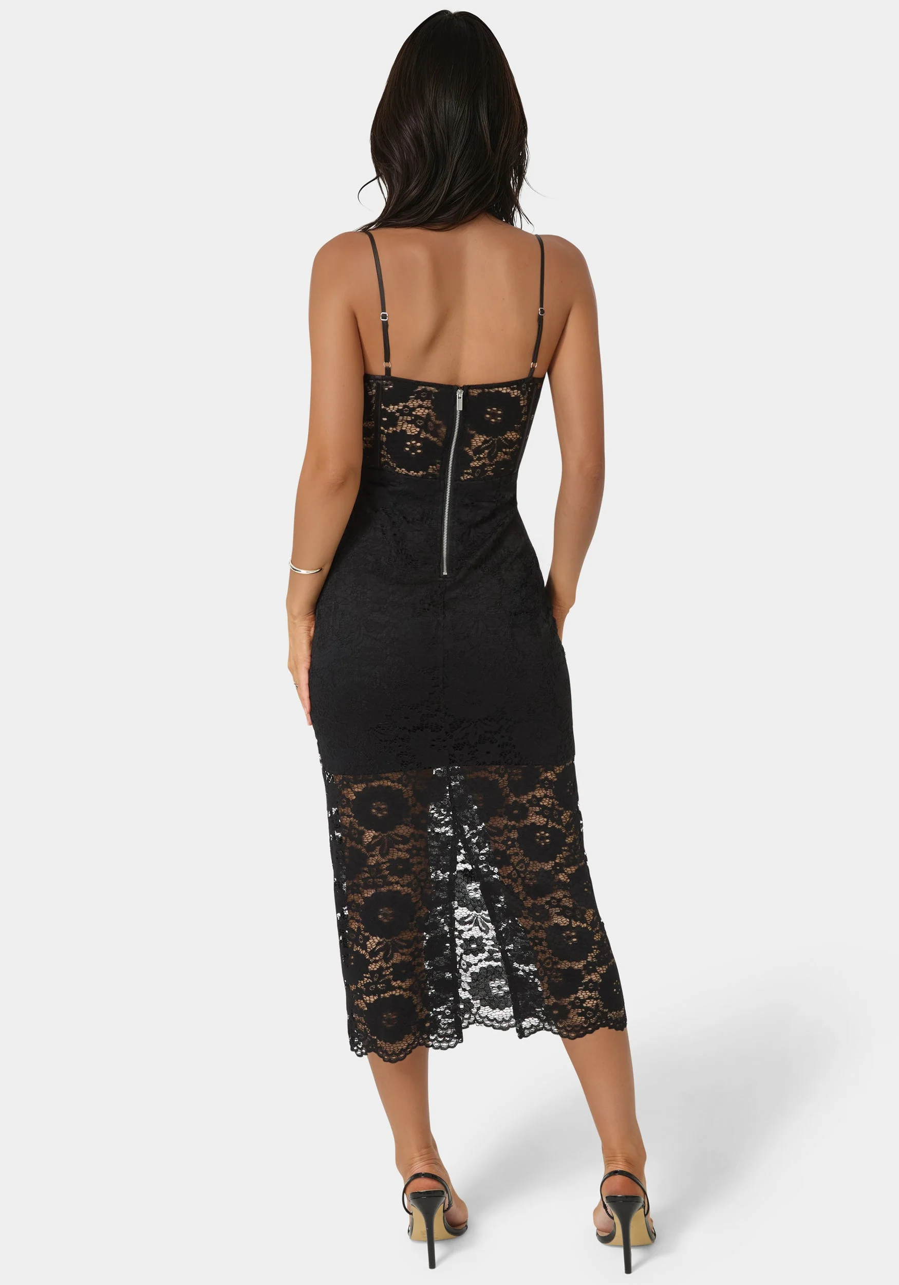 Lace Corset Midi Dress