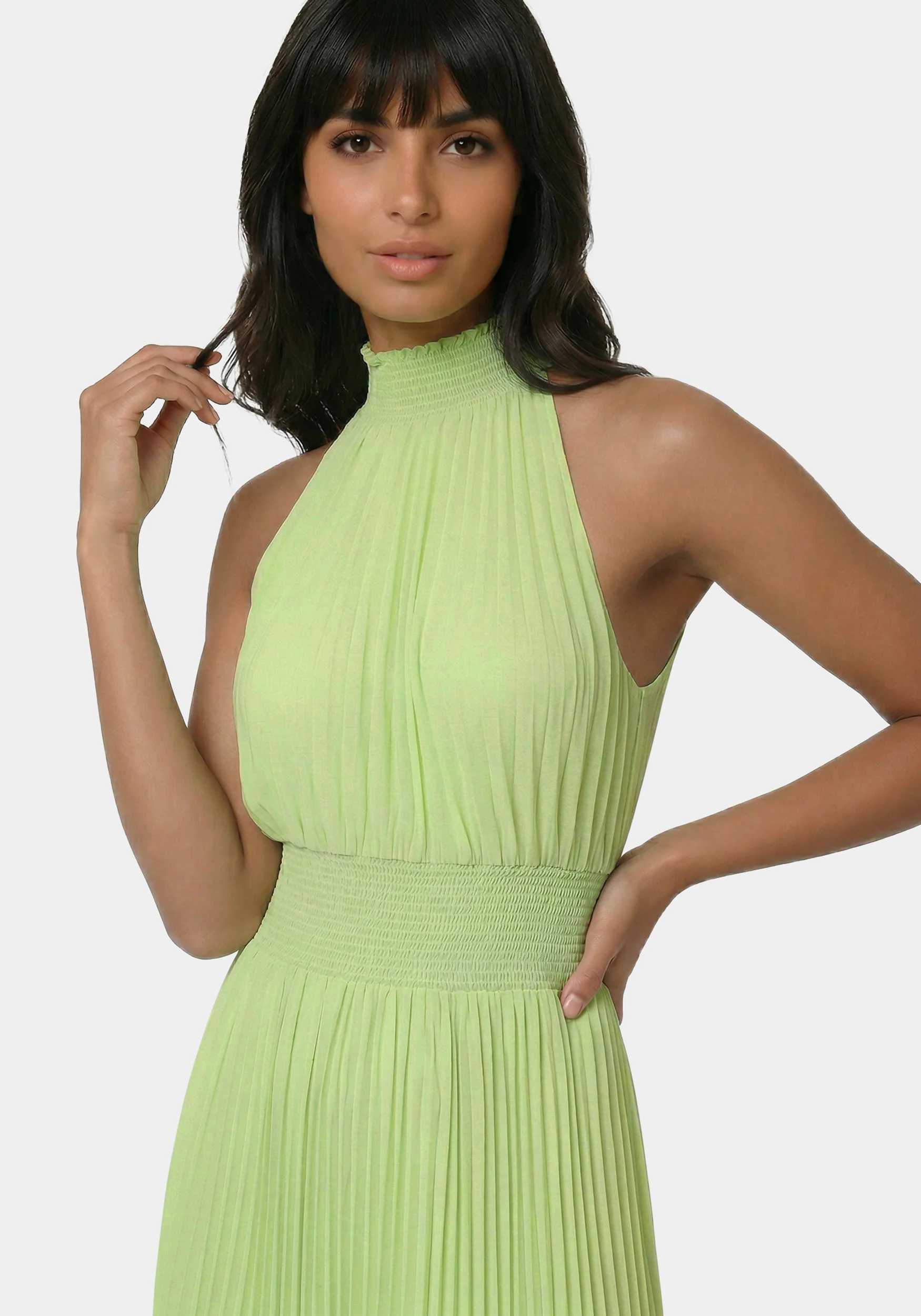 Sleeveless Pleated Dress