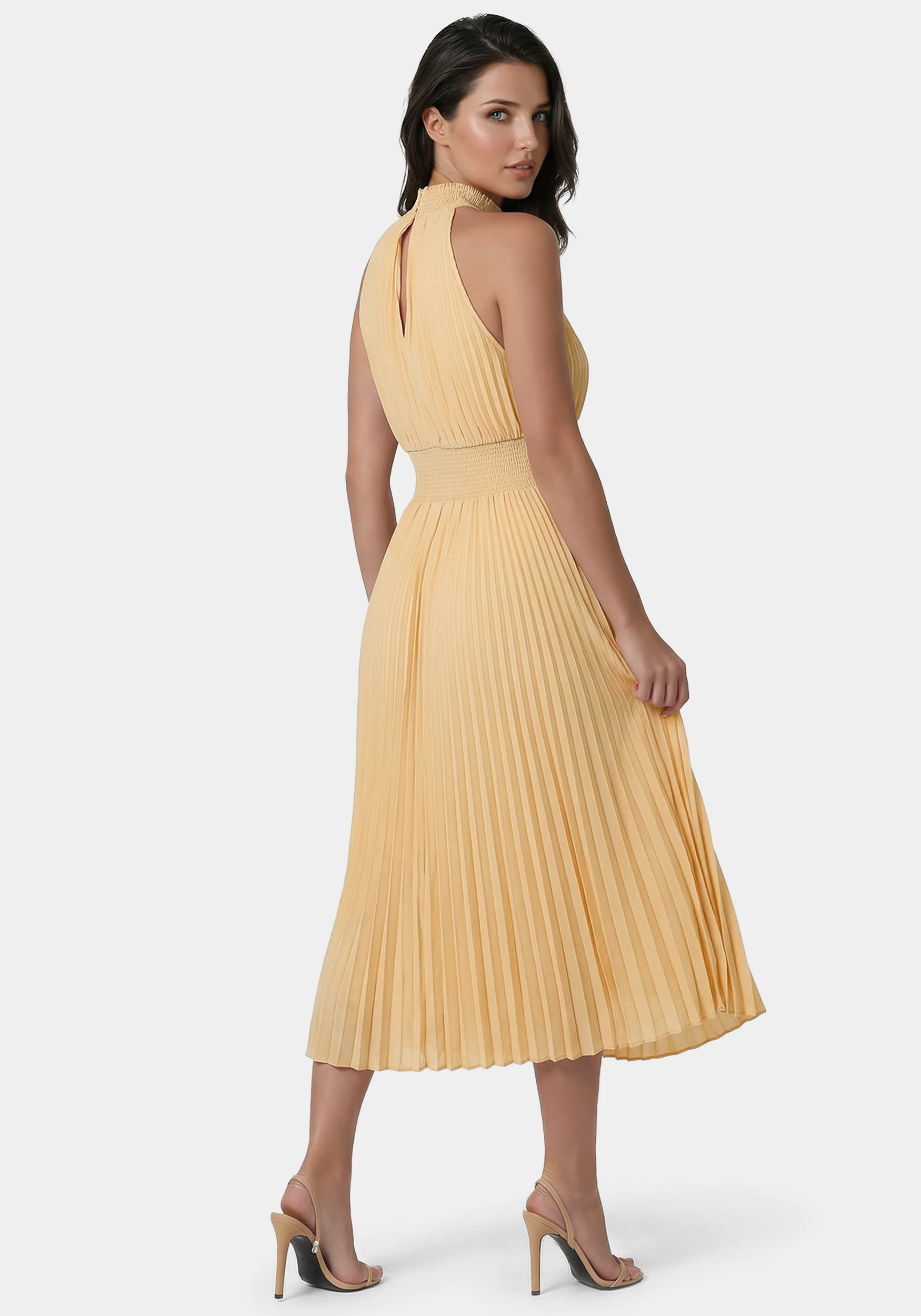 Sleeveless Pleated Dress