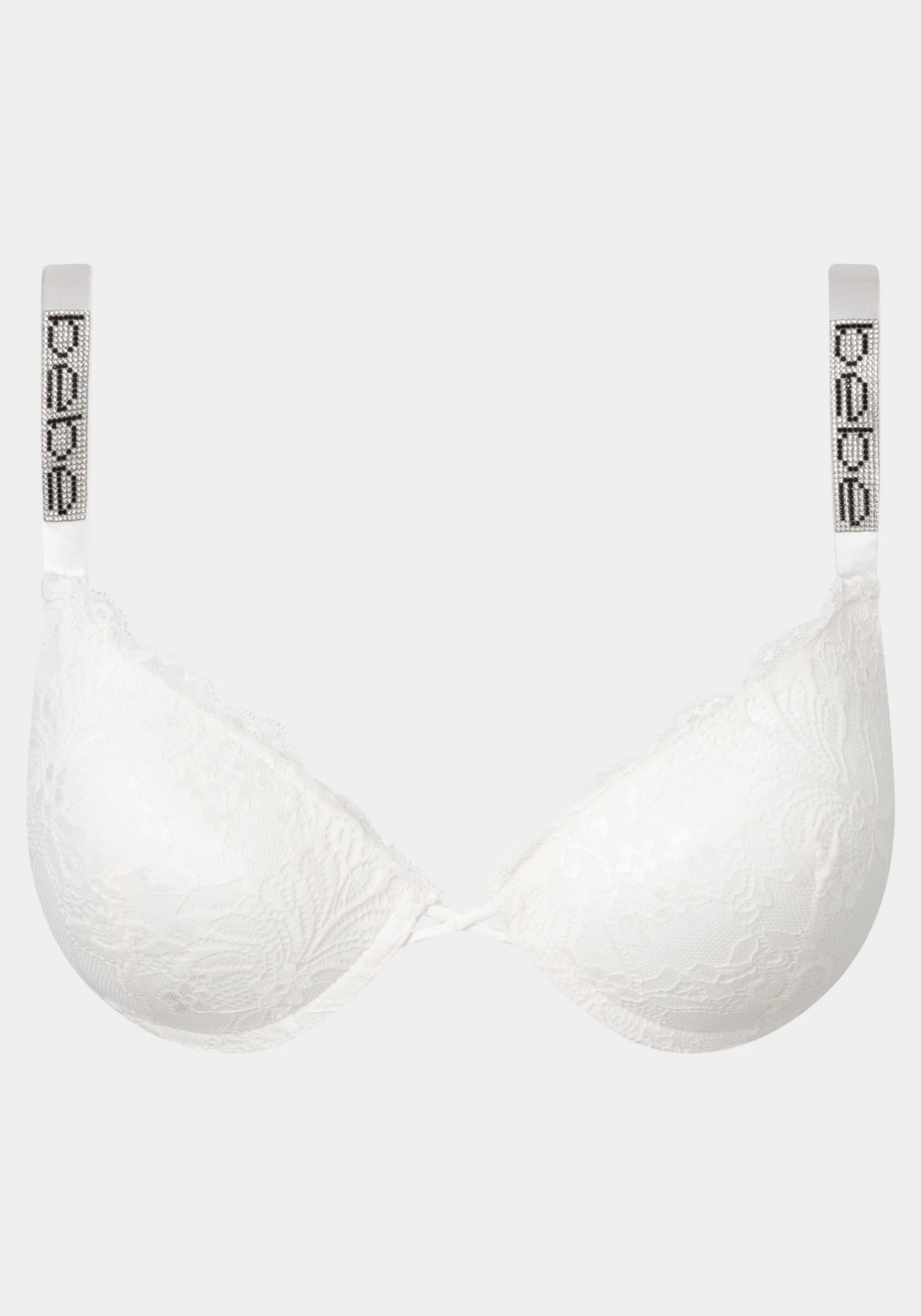 MEGA PUSH UP Lace Bra with Bebe Rhinestone Detail