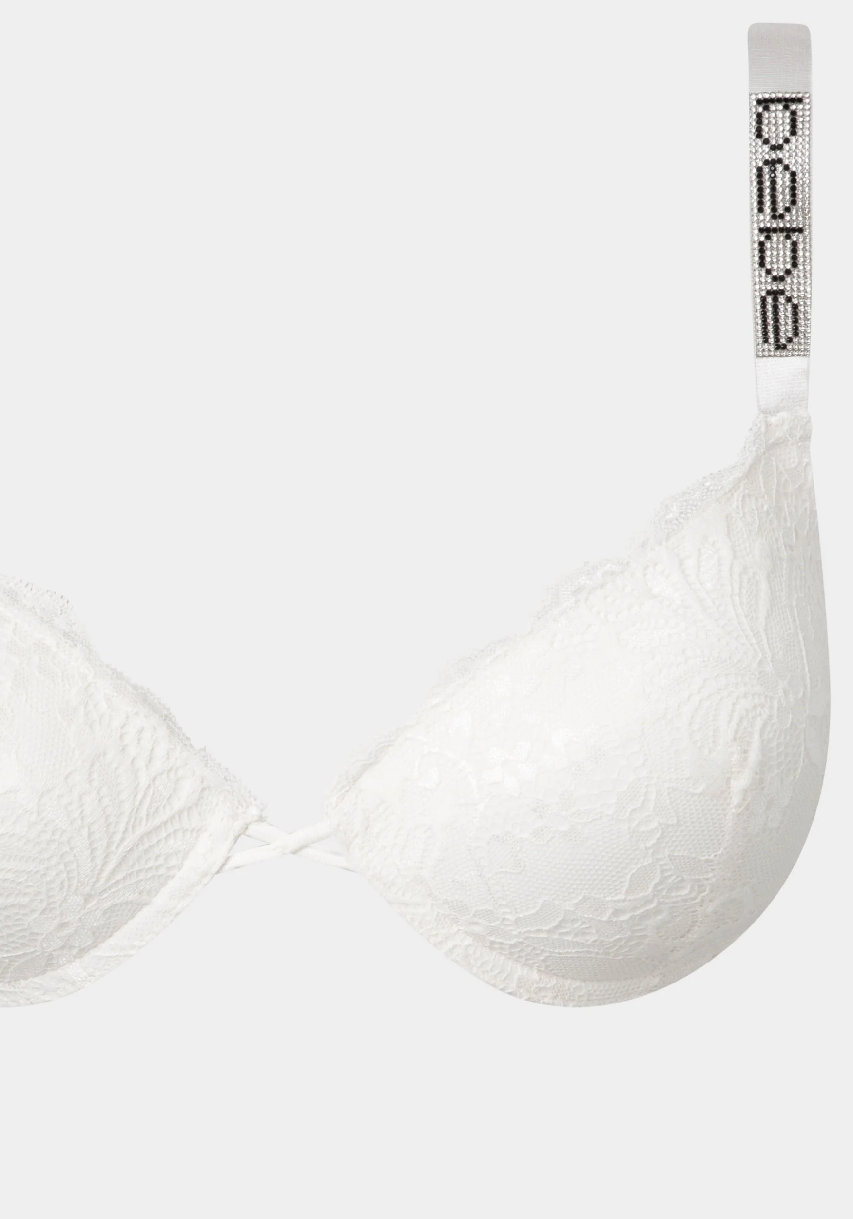 MEGA PUSH UP Lace Bra with Bebe Rhinestone Detail