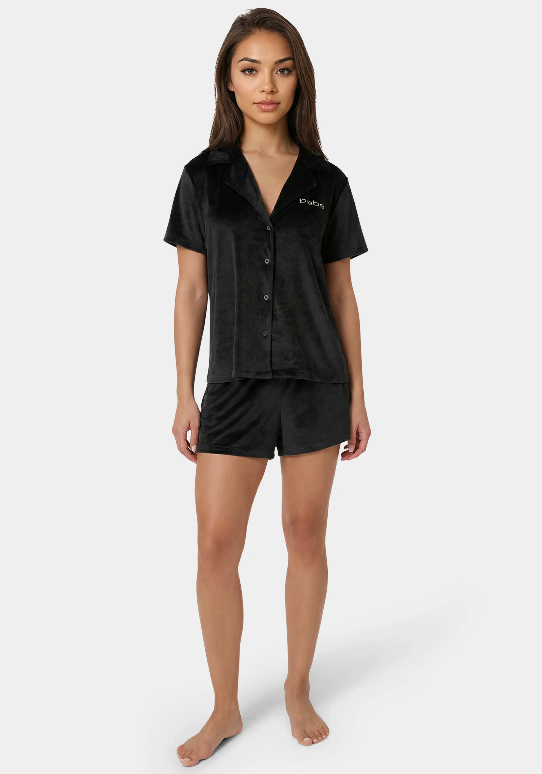 13959-2pc-velour-super-soft-notch-collar-lounge-short-set-1.webp 2pc Velour Super Soft Notch Collar Lounge Short Set