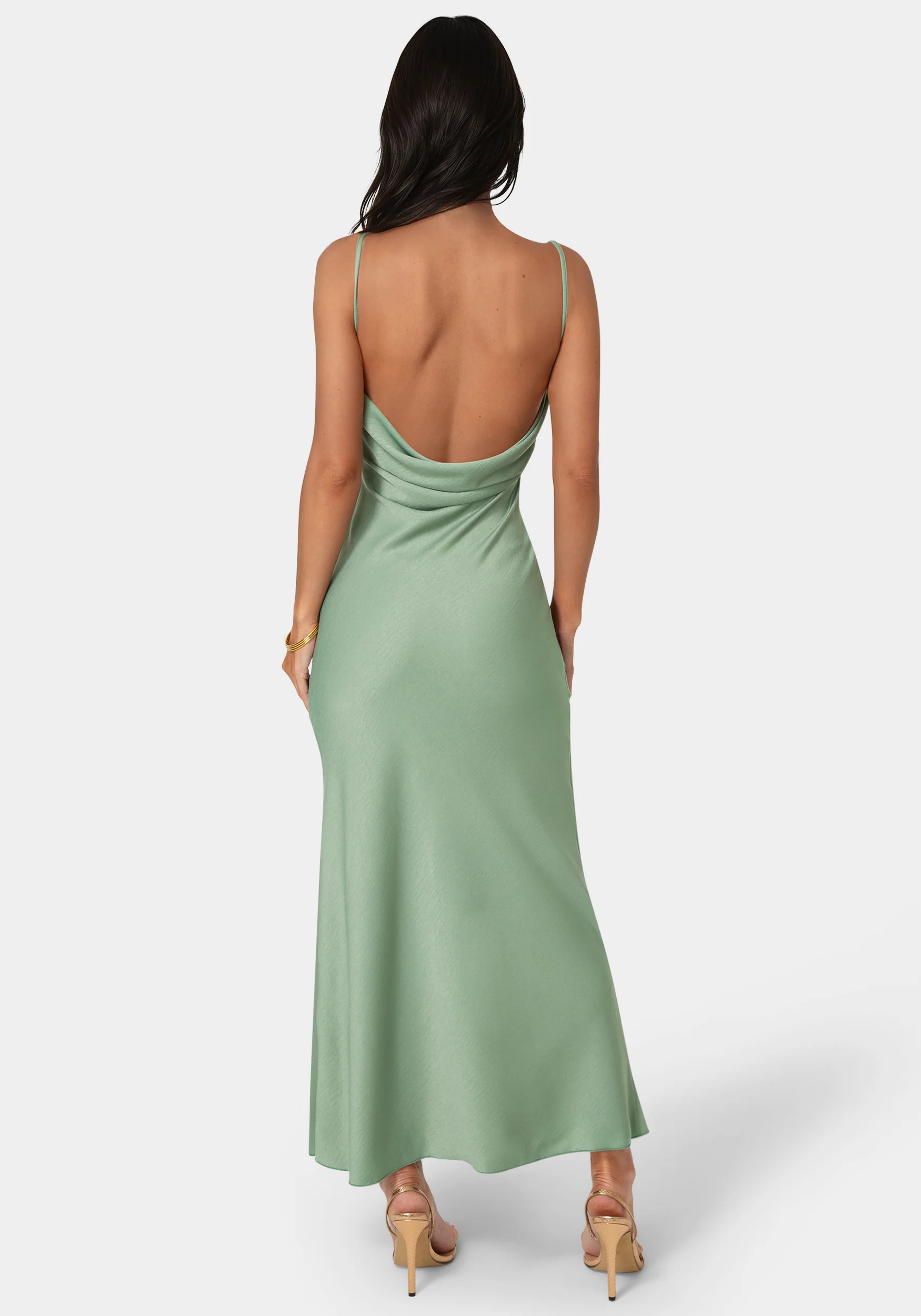 Drape Back Maxi Dress