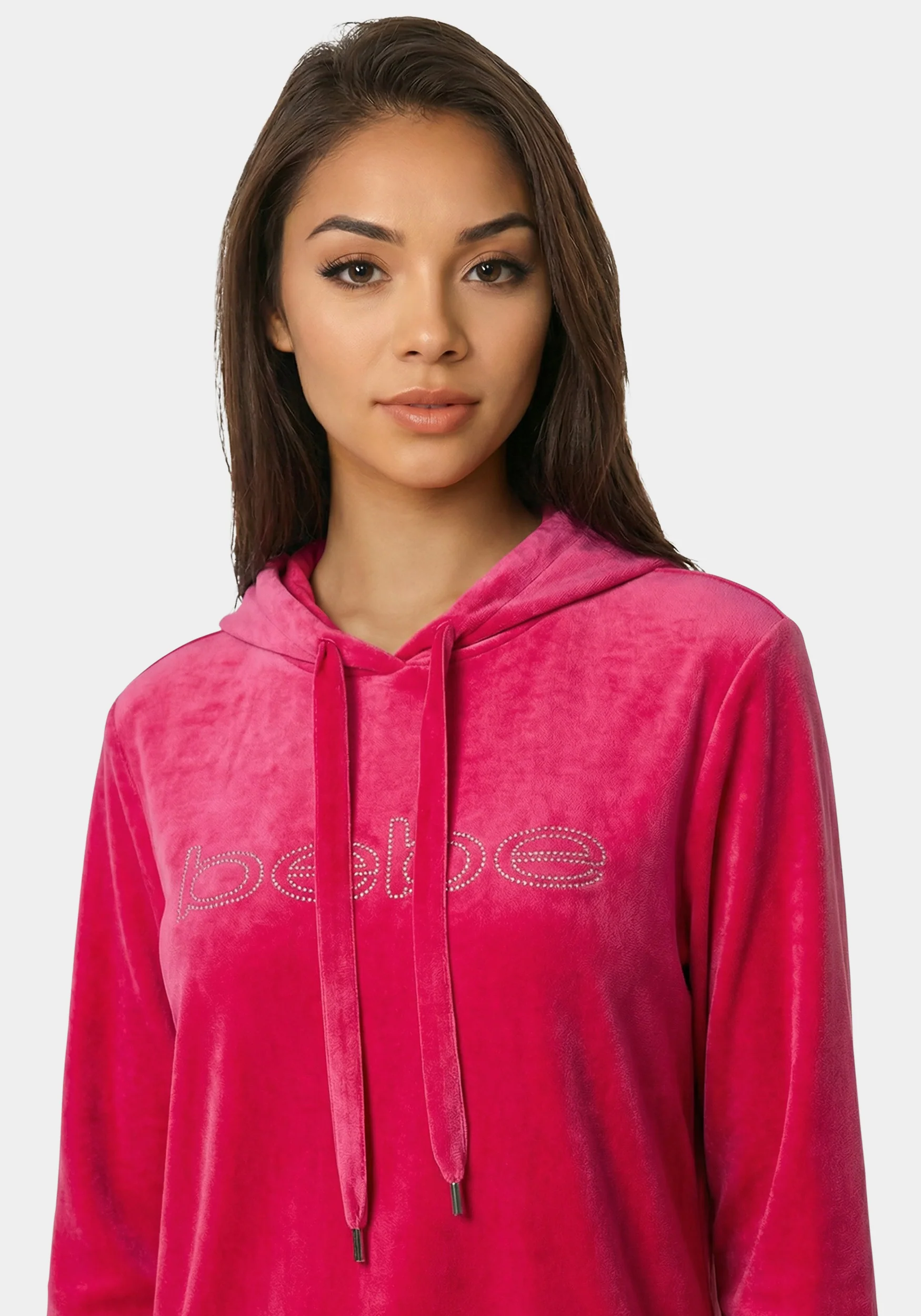 Velour Hooded Rhinestone Sleep & Lounge Dress