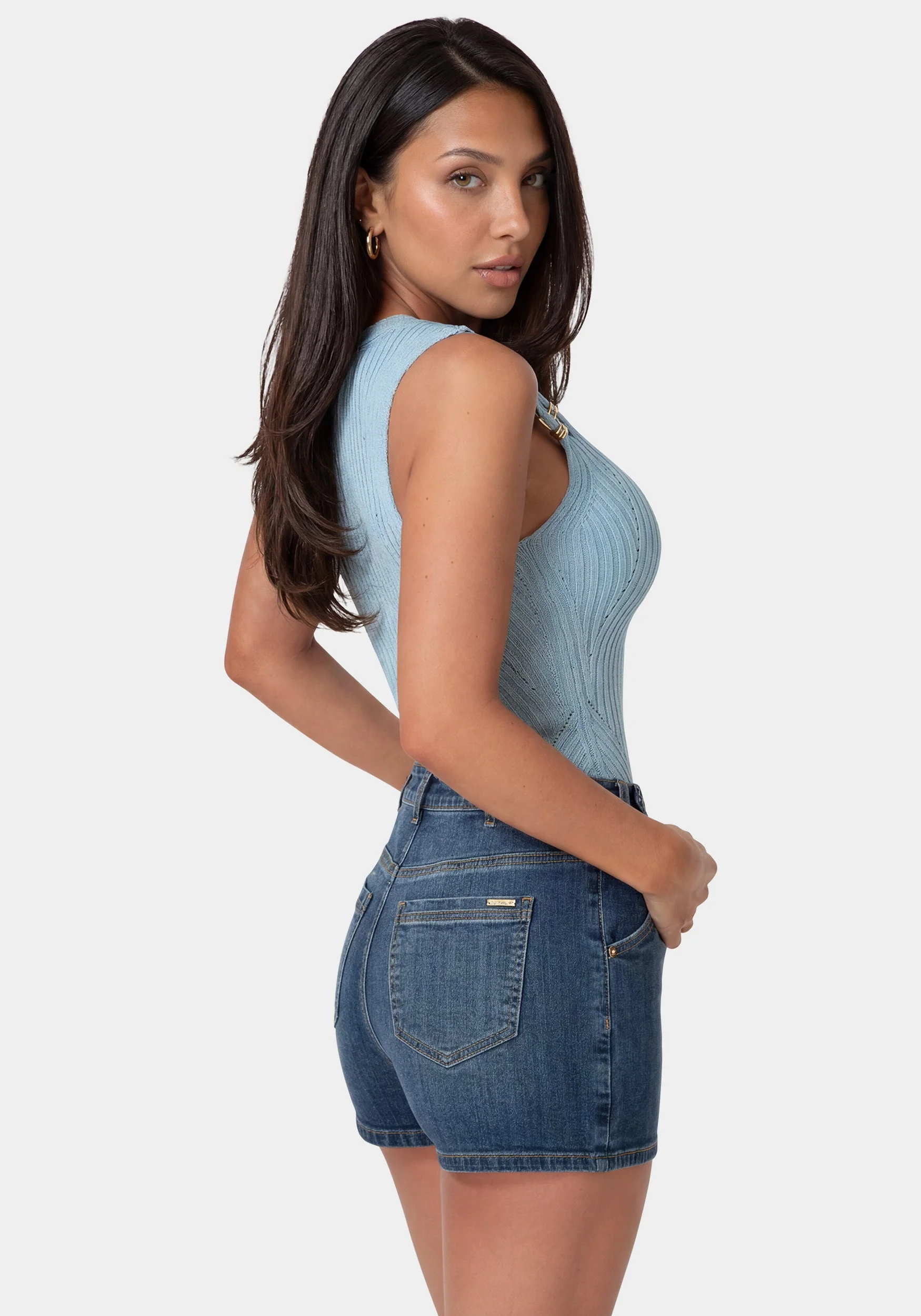 Twisted Strap Knit Top