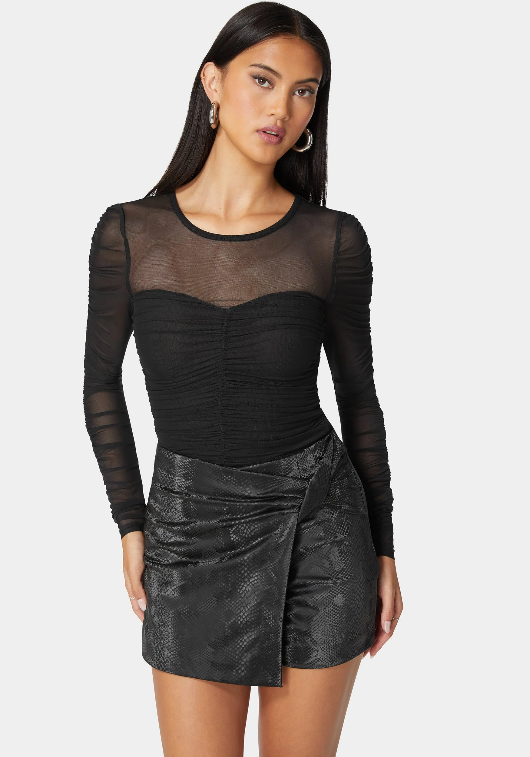 14367-sweetheart-neckline-shirred-mesh-bodysuit-1.webp Sweetheart Neckline Shirred Mesh Bodysuit
