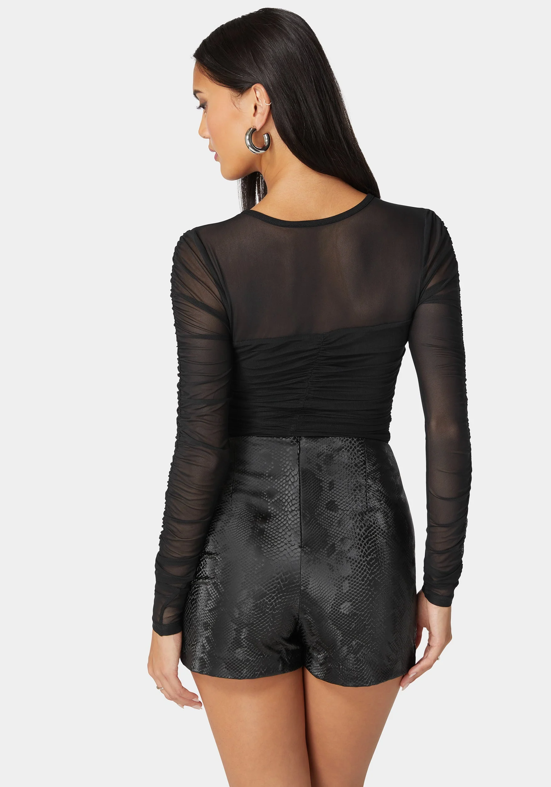 14367-sweetheart-neckline-shirred-mesh-bodysuit-3.webp Sweetheart Neckline Shirred Mesh Bodysuit